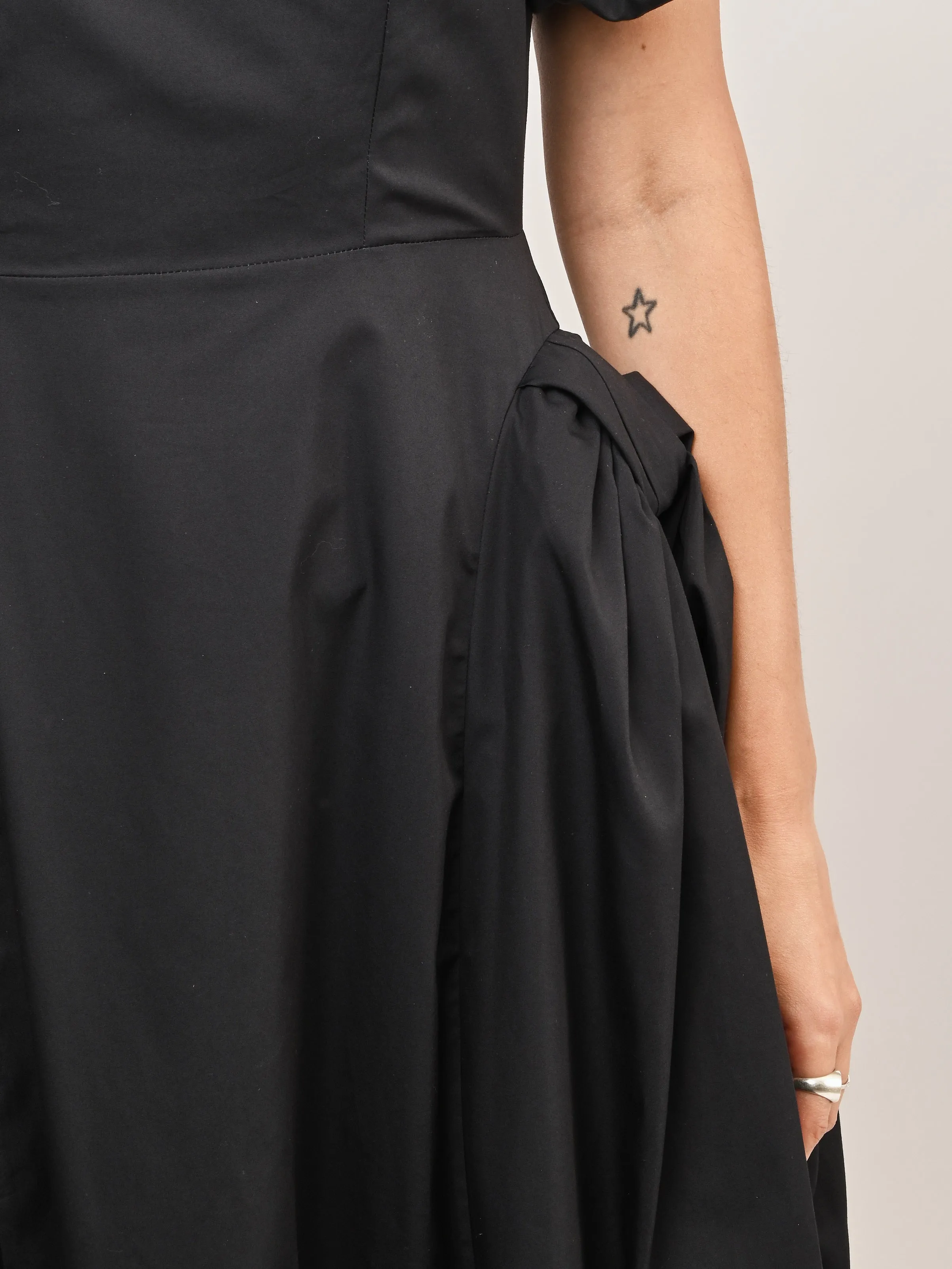 Black Puff Bow Sleeve Hip Tutu Detail Dress sold by Frances May Houseline product image thumbnail 4