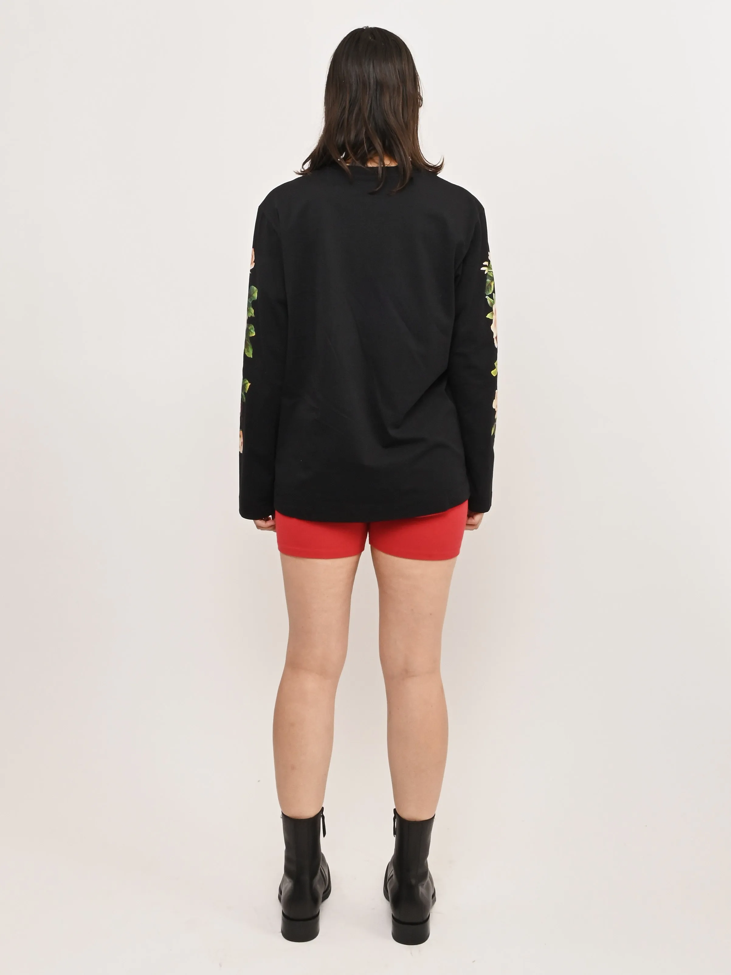 Black Rose Banquet Print L/S T-Shirt sold by Frances May Houseline product image thumbnail 5