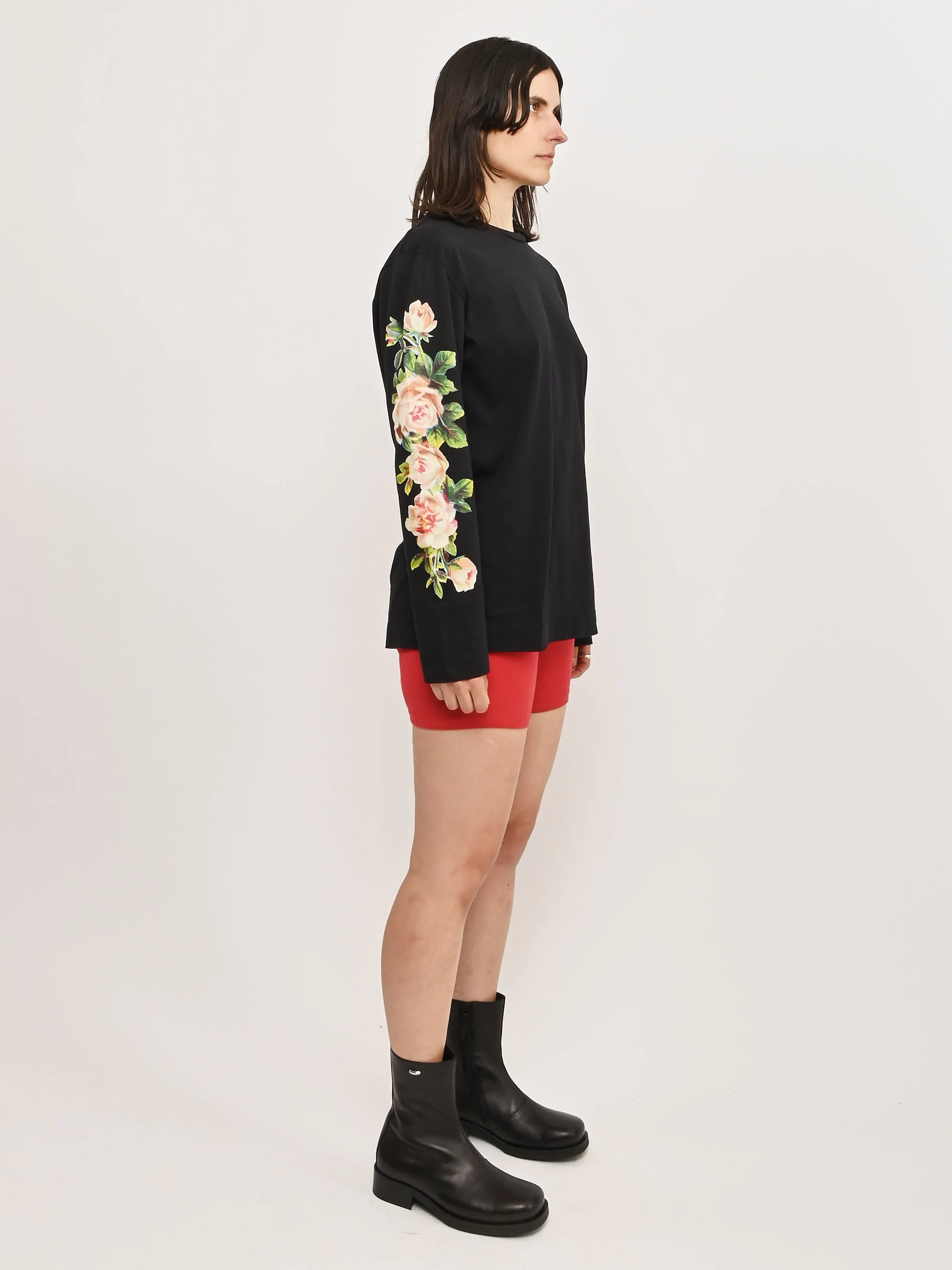 Black Rose Banquet Print L/S T-Shirt sold by Frances May Houseline product image thumbnail 4