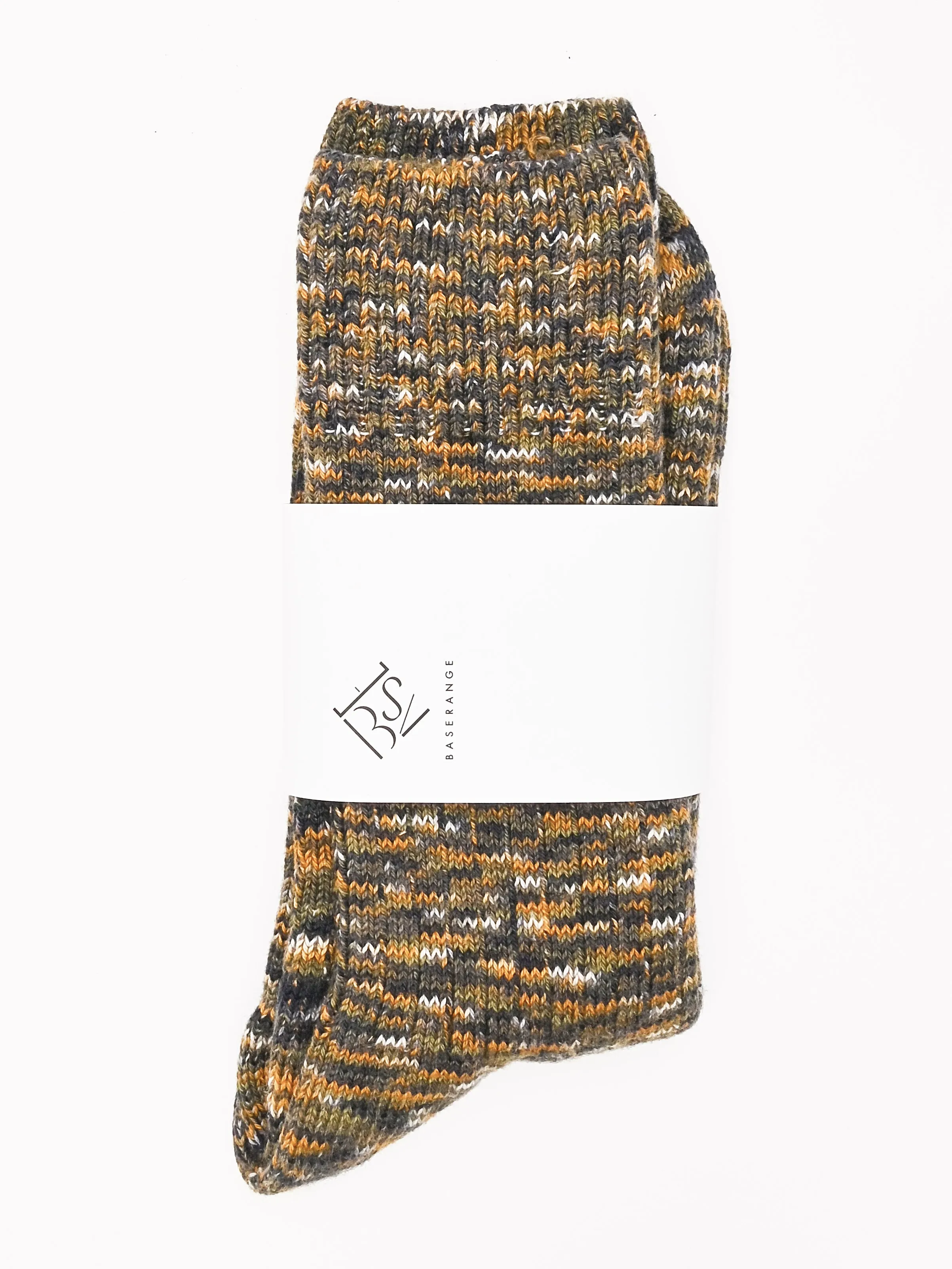 Olive Green Melange Twist Overankle Socks sold by Frances May Houseline product image thumbnail 2