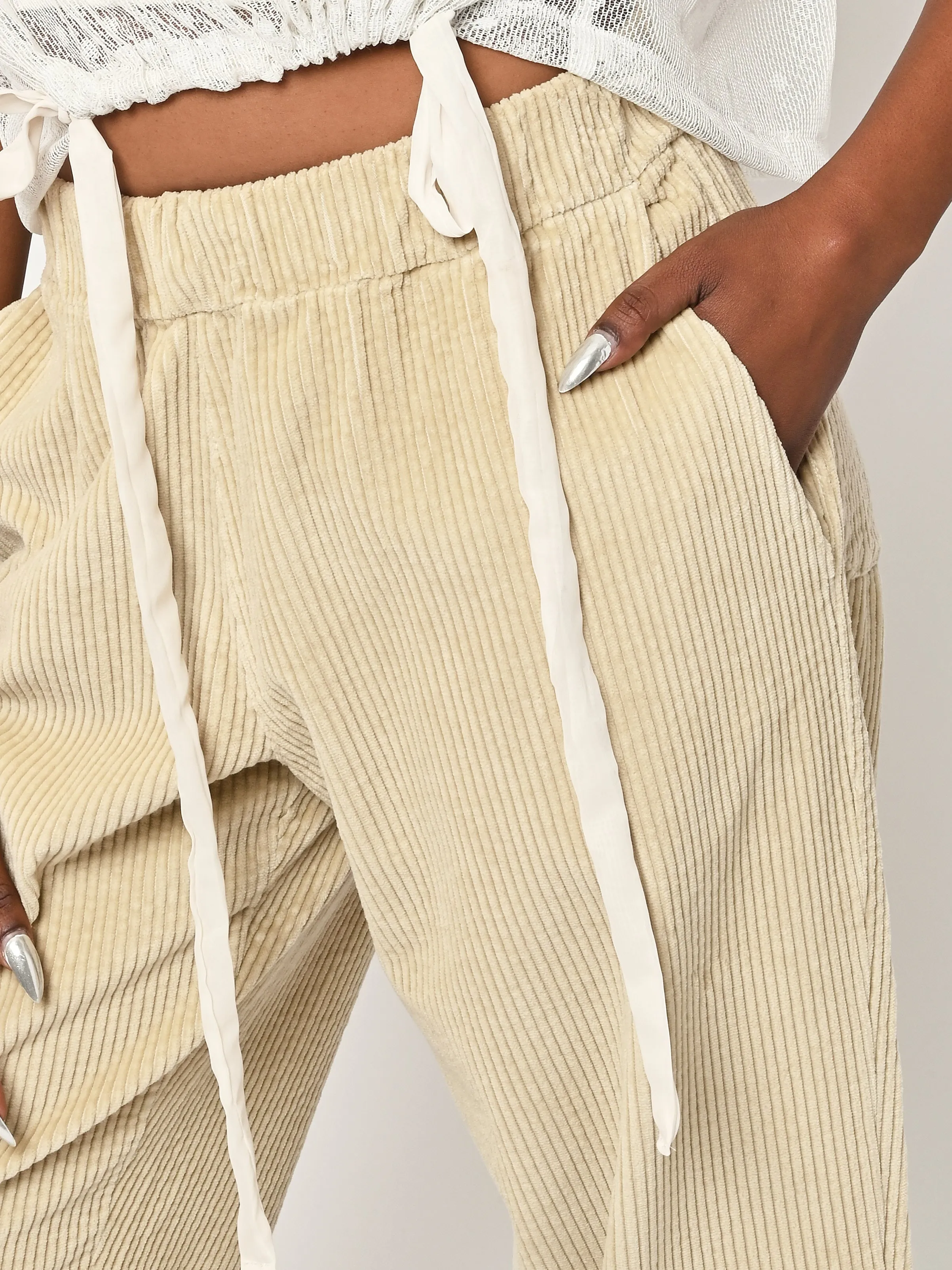 Cemento Velluto Paride Pant sold by Frances May Houseline product image thumbnail 3