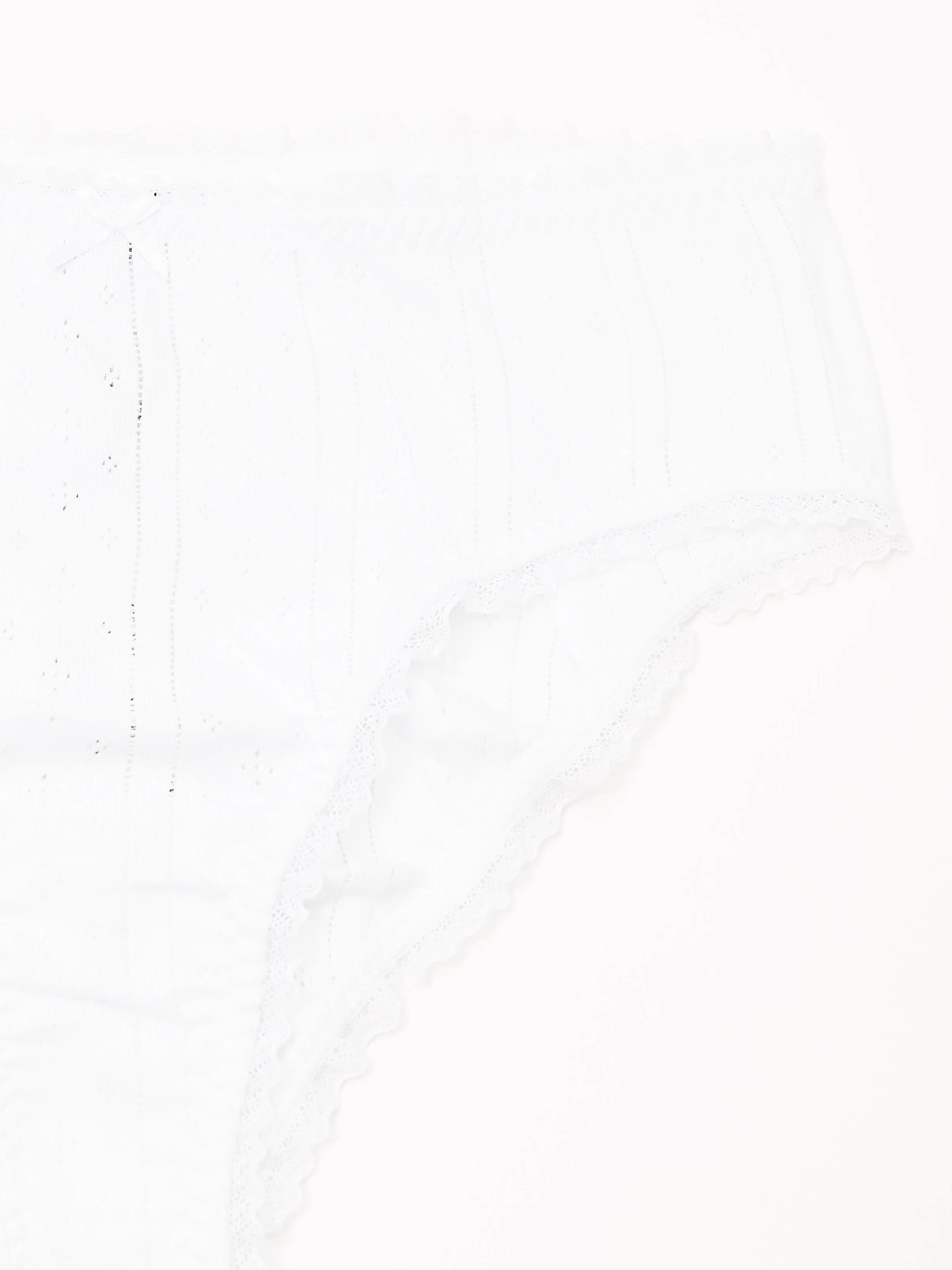The Cozy Brief White Pointelle sold by Frances May Houseline product image thumbnail 3