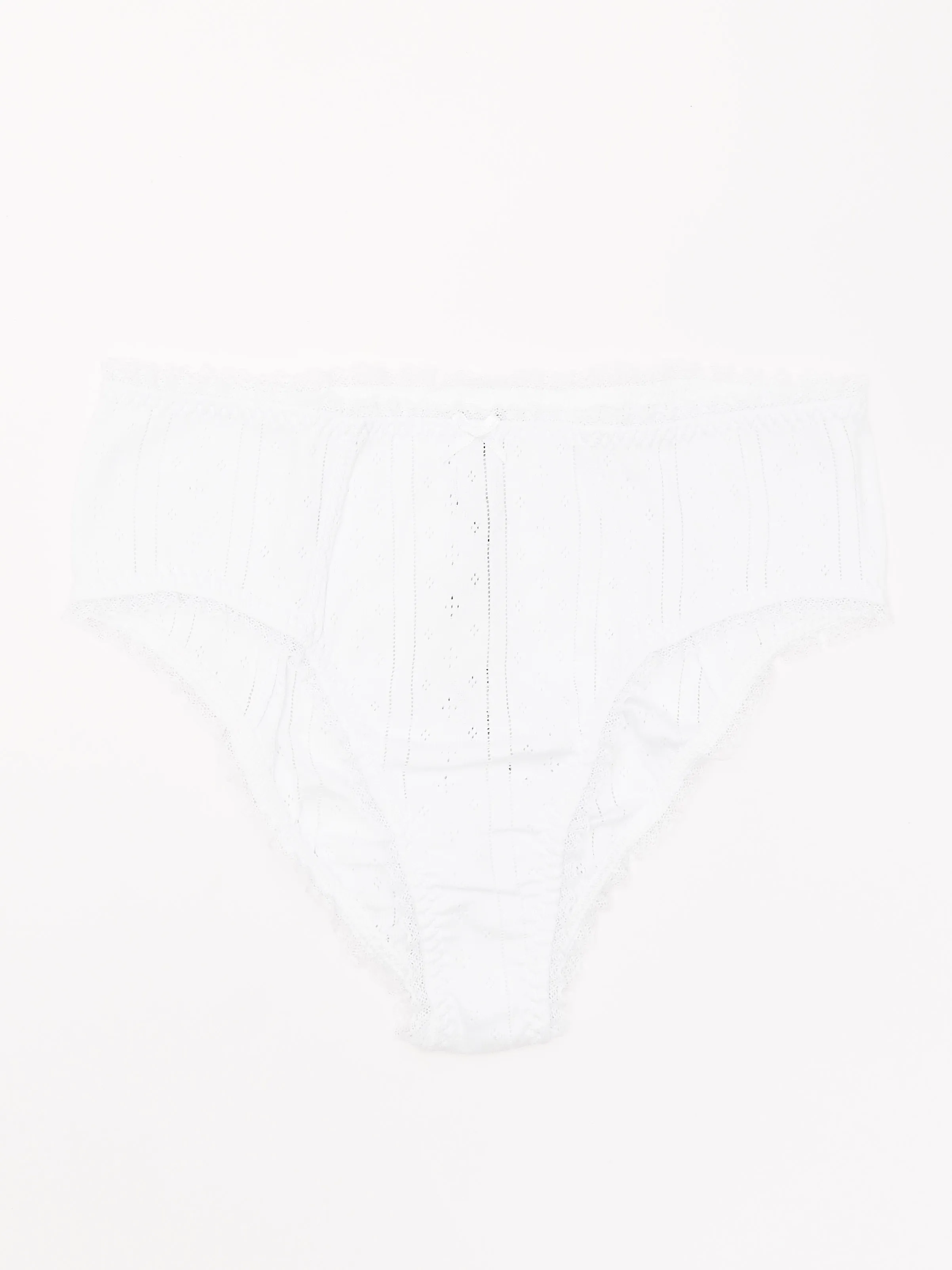 The Cozy Brief White Pointelle sold by Frances May Houseline product image thumbnail 2