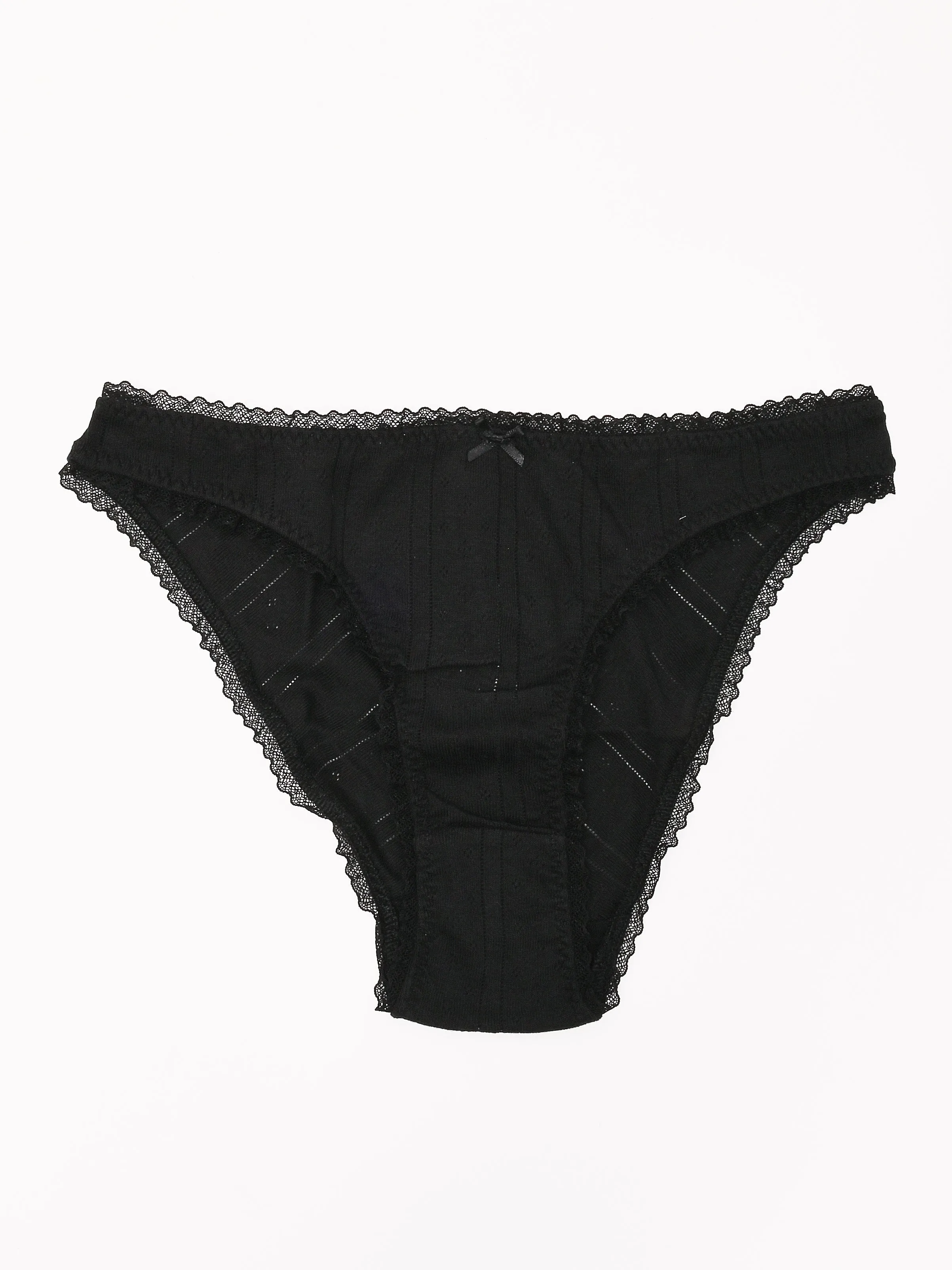 The High Rise Black Pointelle sold by Frances May Houseline product image thumbnail 2