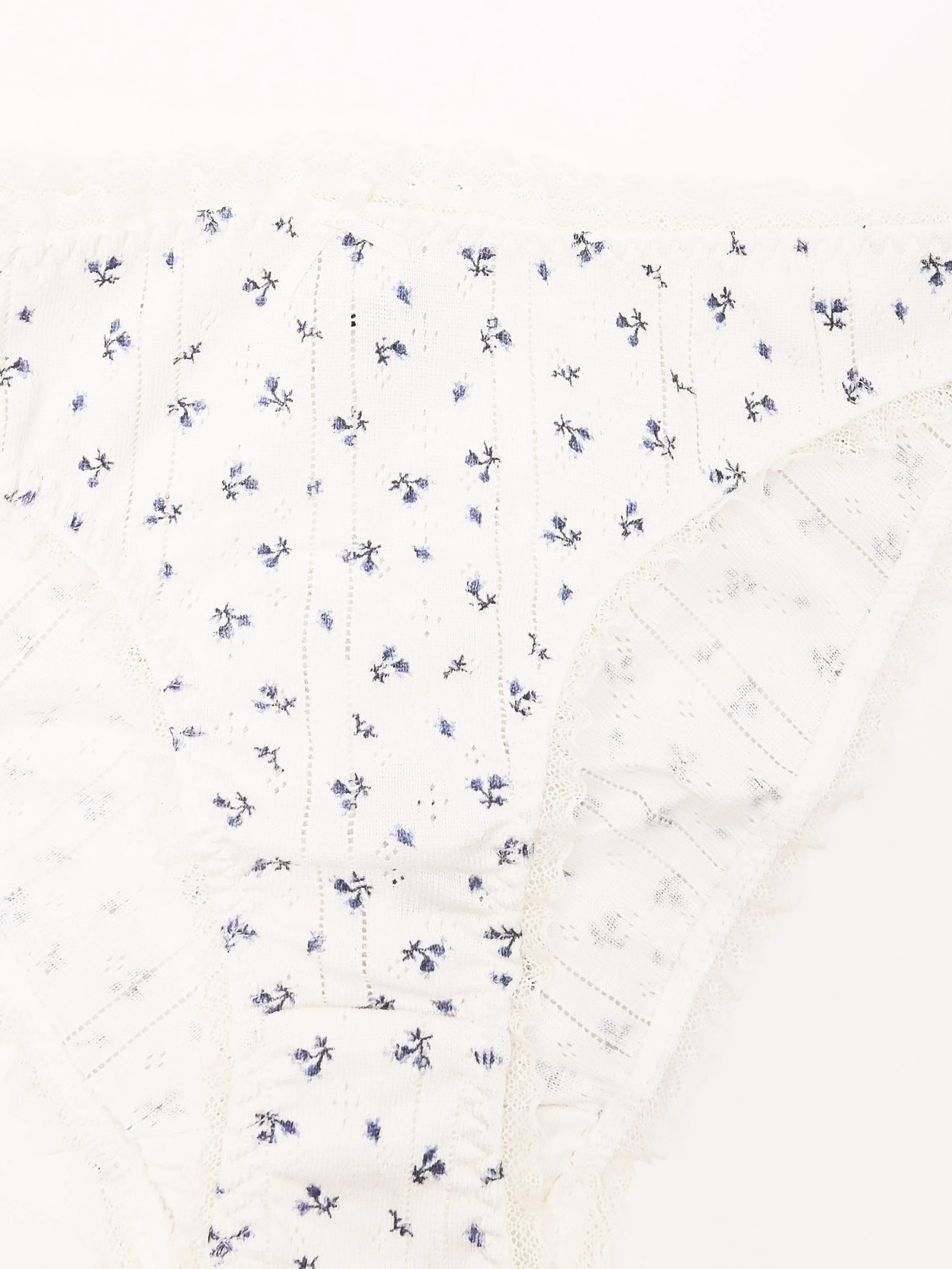 The High Rise Blue Fields Pointelle sold by Frances May Houseline product image thumbnail 3