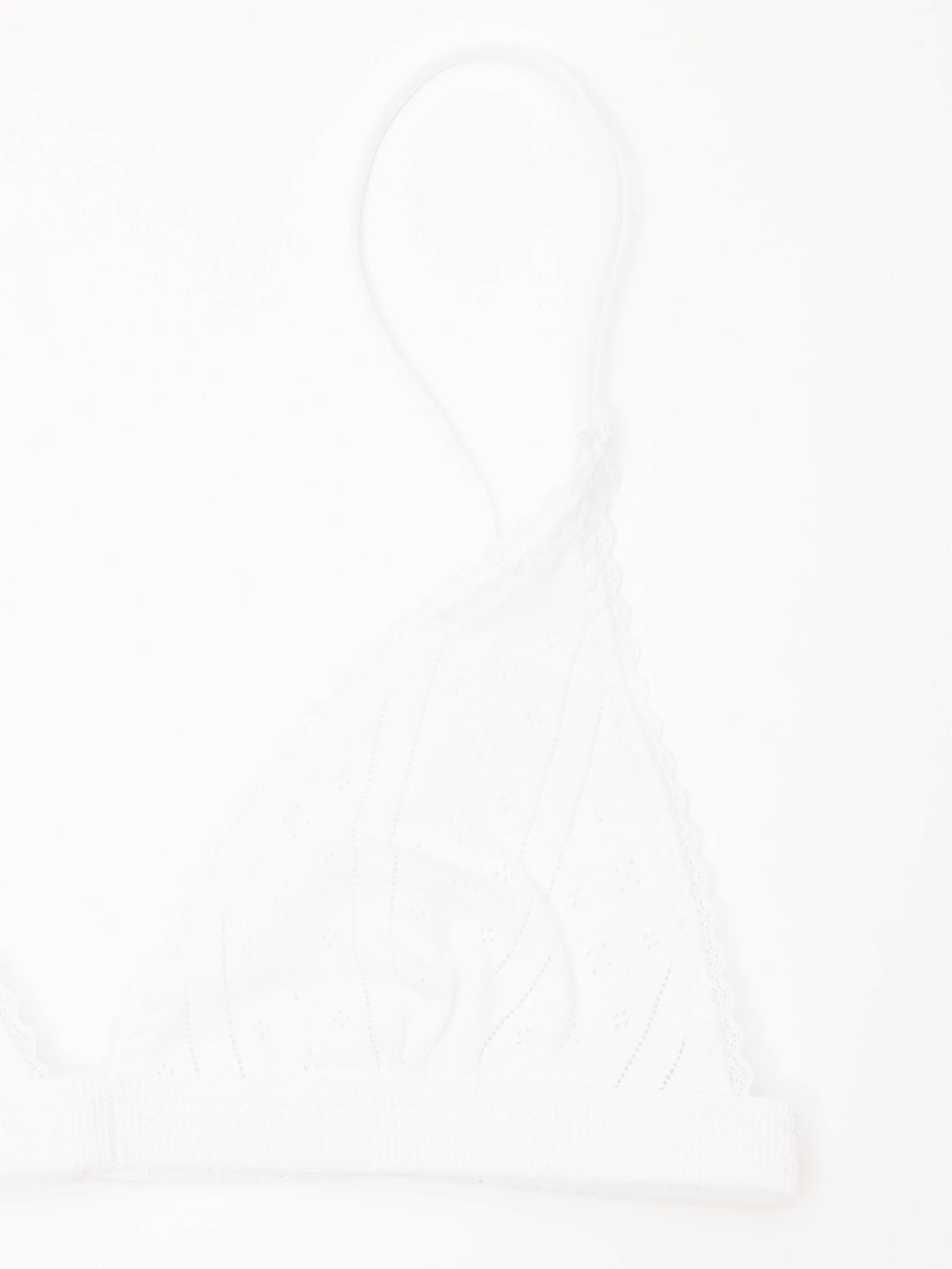 The Triangle Bralette White Pointelle sold by Frances May Houseline product image thumbnail 3