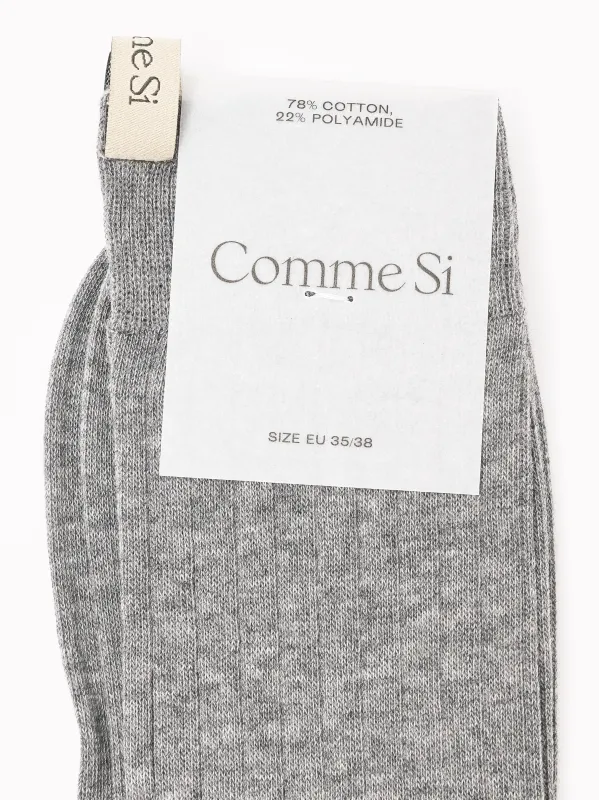 Heather Grey The Yves Sock made by Frances May Houseline