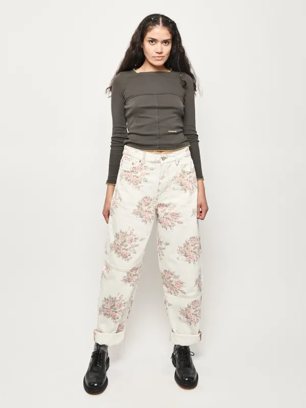 Egret Print Stary Denim made by Ganni