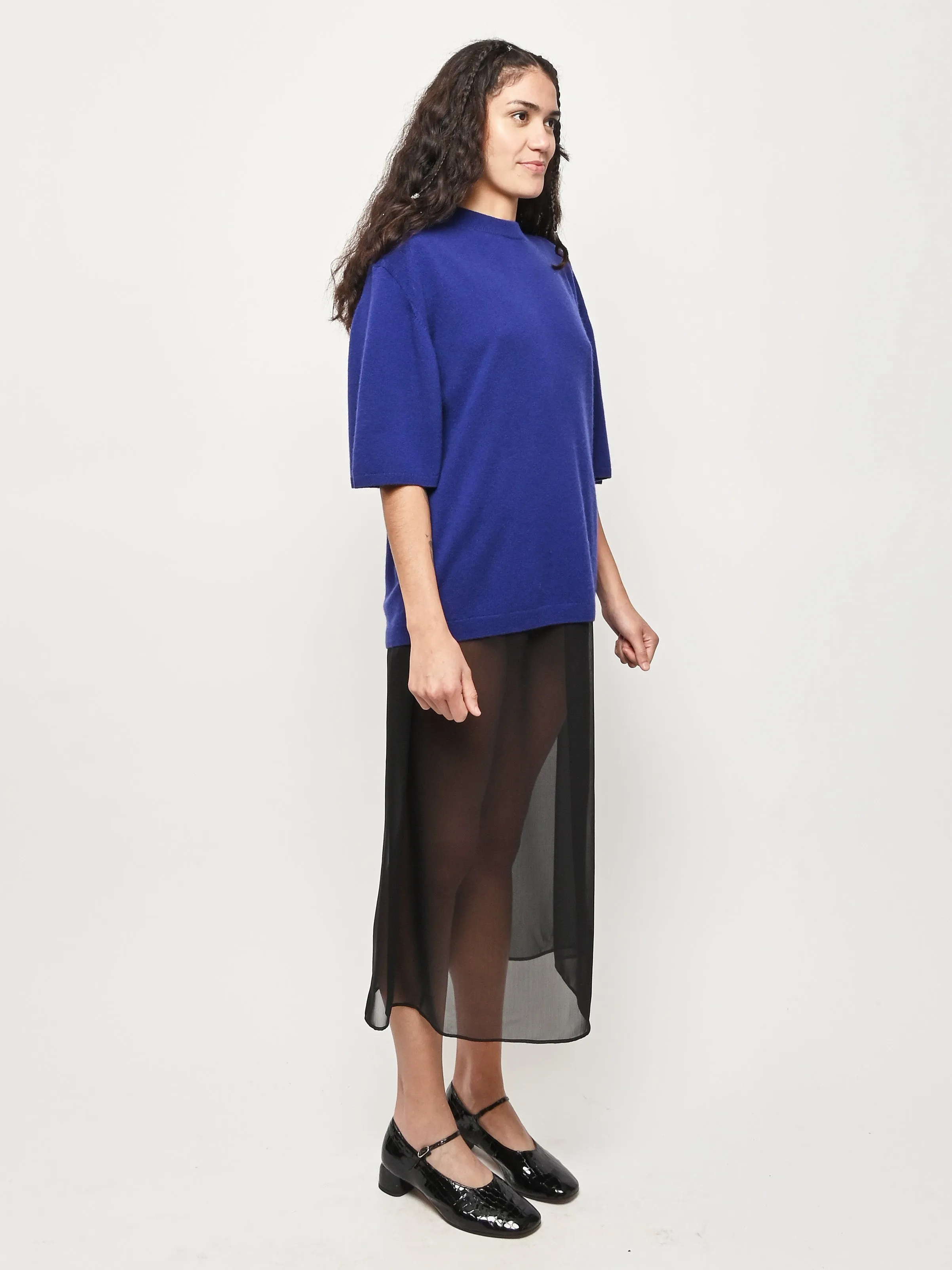 Ink Blue Washable Cashmere Oversized Easy T sold by Frances May Houseline product image thumbnail 5