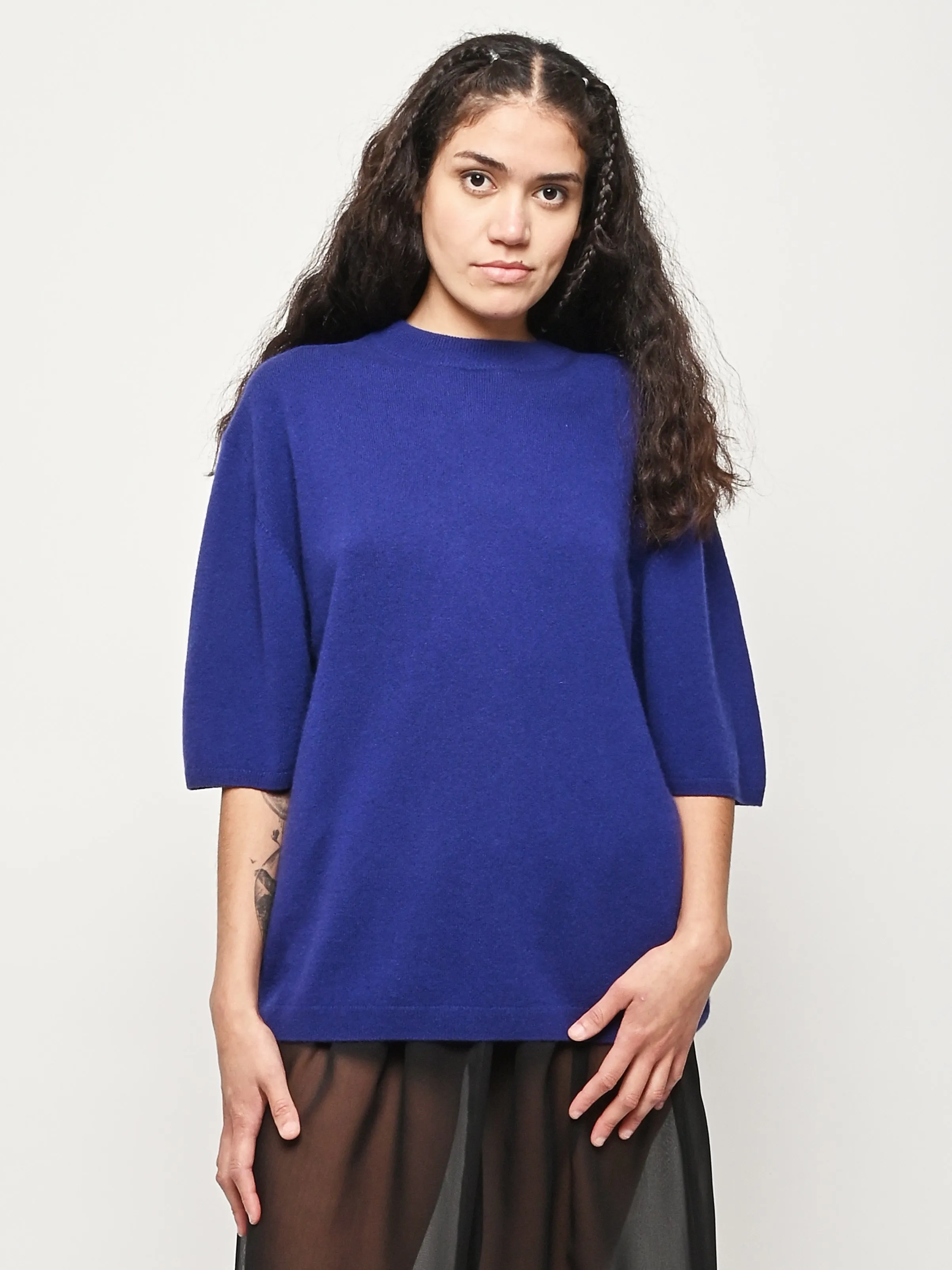 Ink Blue Washable Cashmere Oversized Easy T sold by Frances May Houseline product image thumbnail 2