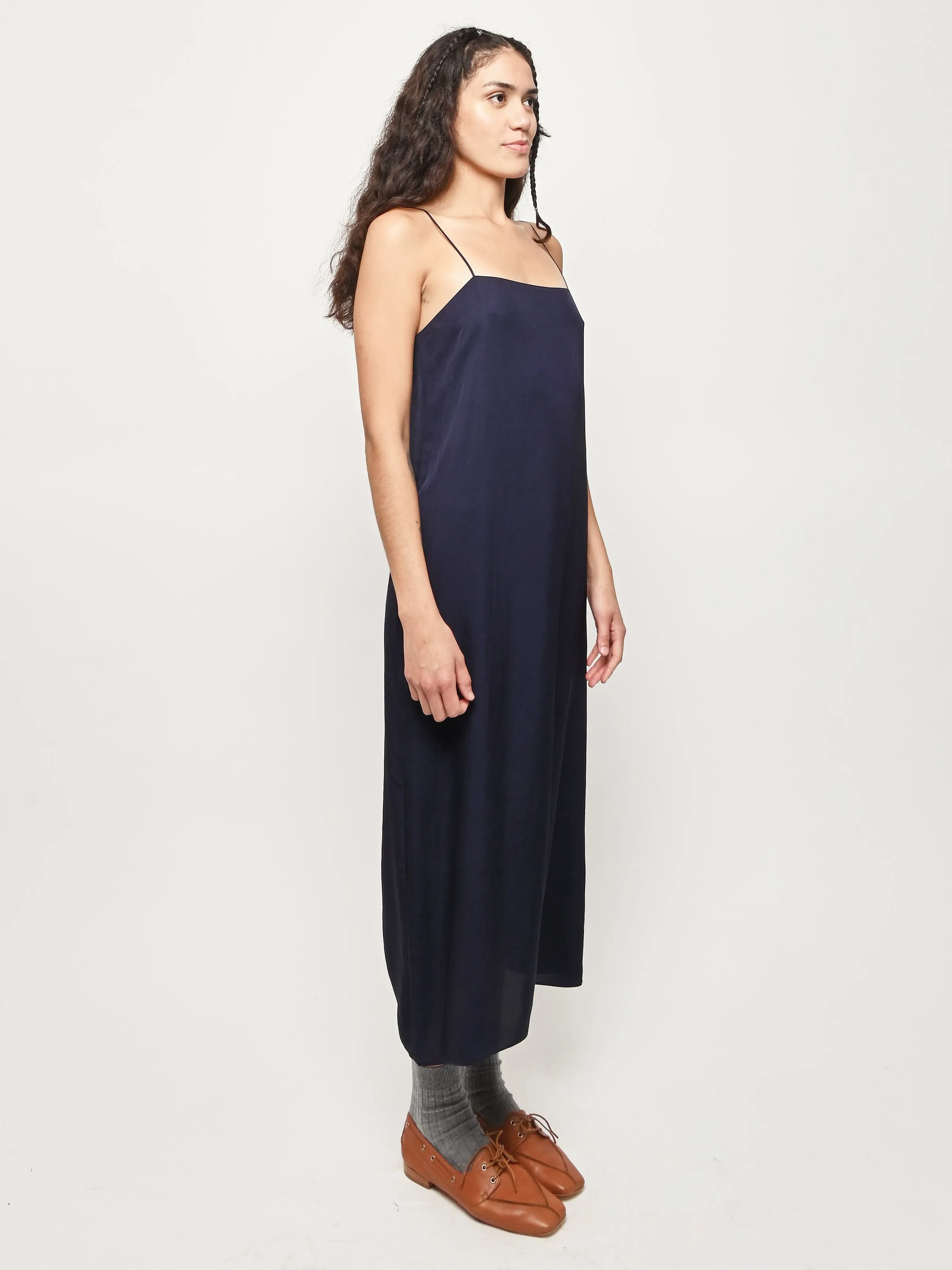 Navy The Slip Dress sold by Frances May Houseline product image thumbnail 4
