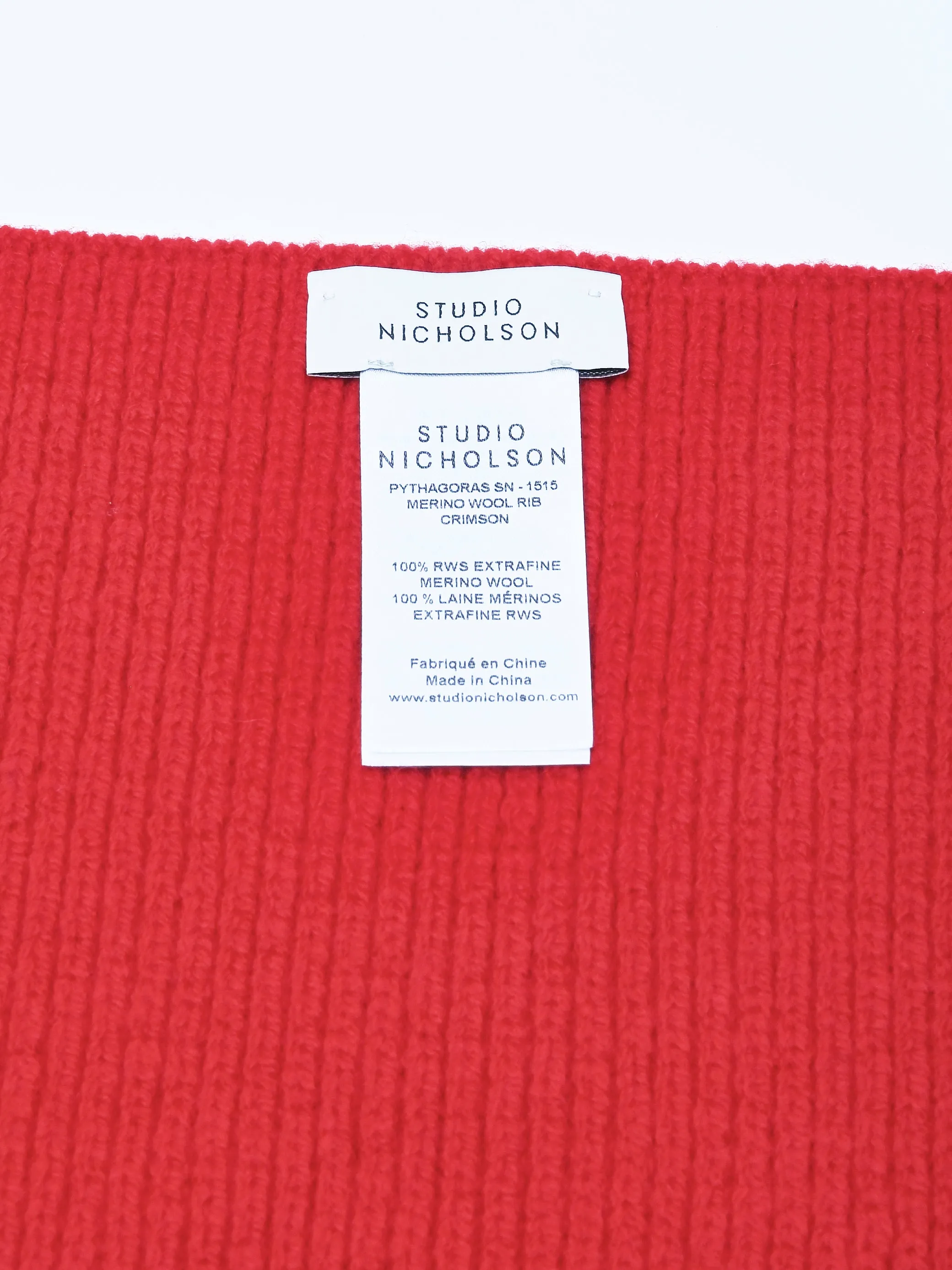 Crimson Isos 12GG Triangle Scarf sold by Frances May Houseline product image thumbnail 4