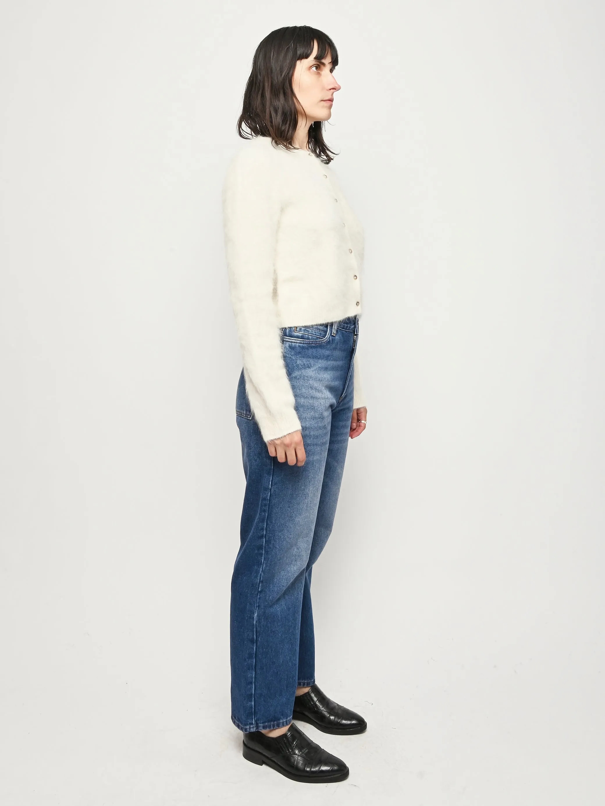 Feather White Alpaca Cardigan sold by Frances May Houseline product image thumbnail 5