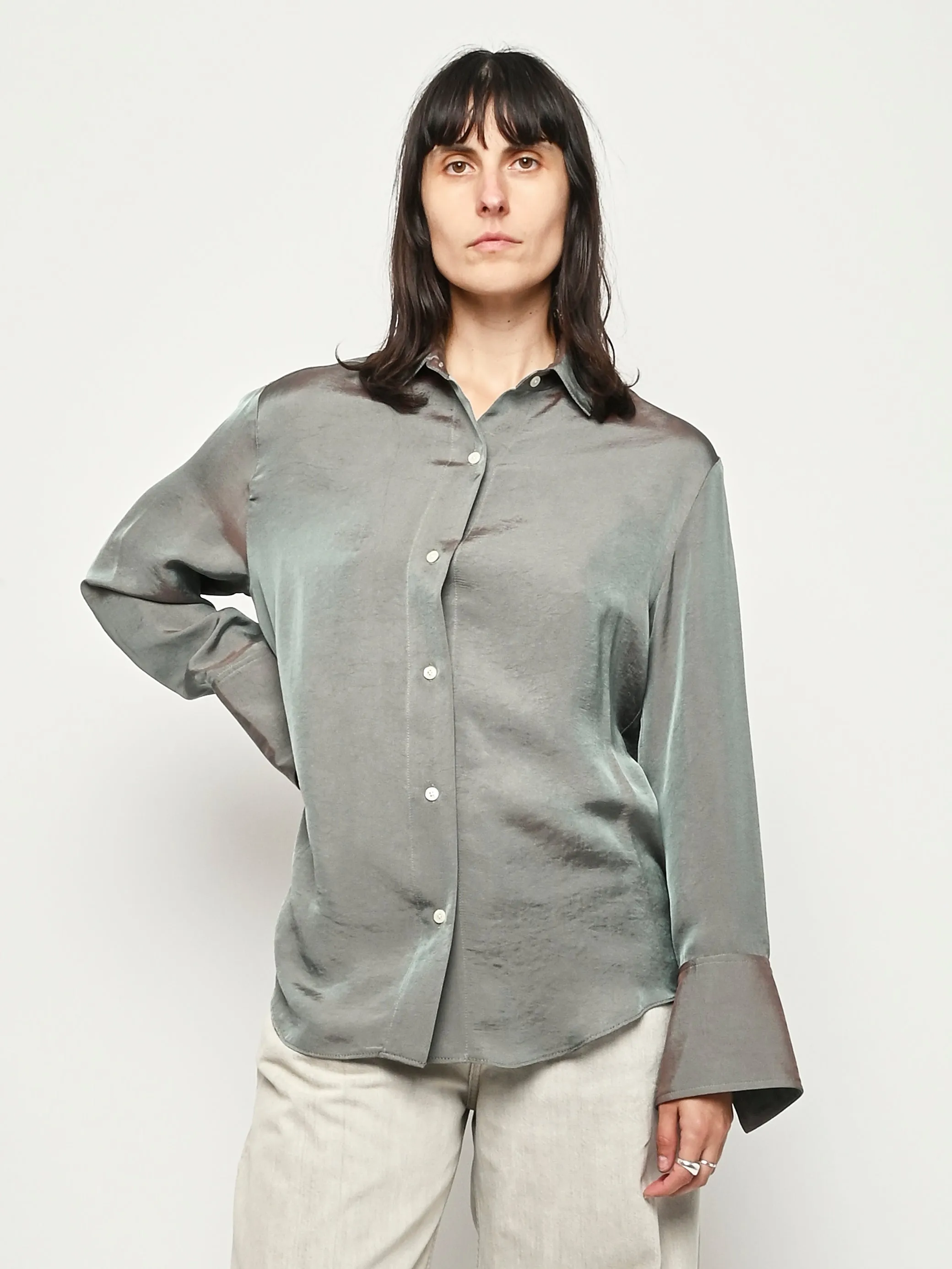 Dusk Button Down Dress Shirt sold by Frances May Houseline product image thumbnail 3