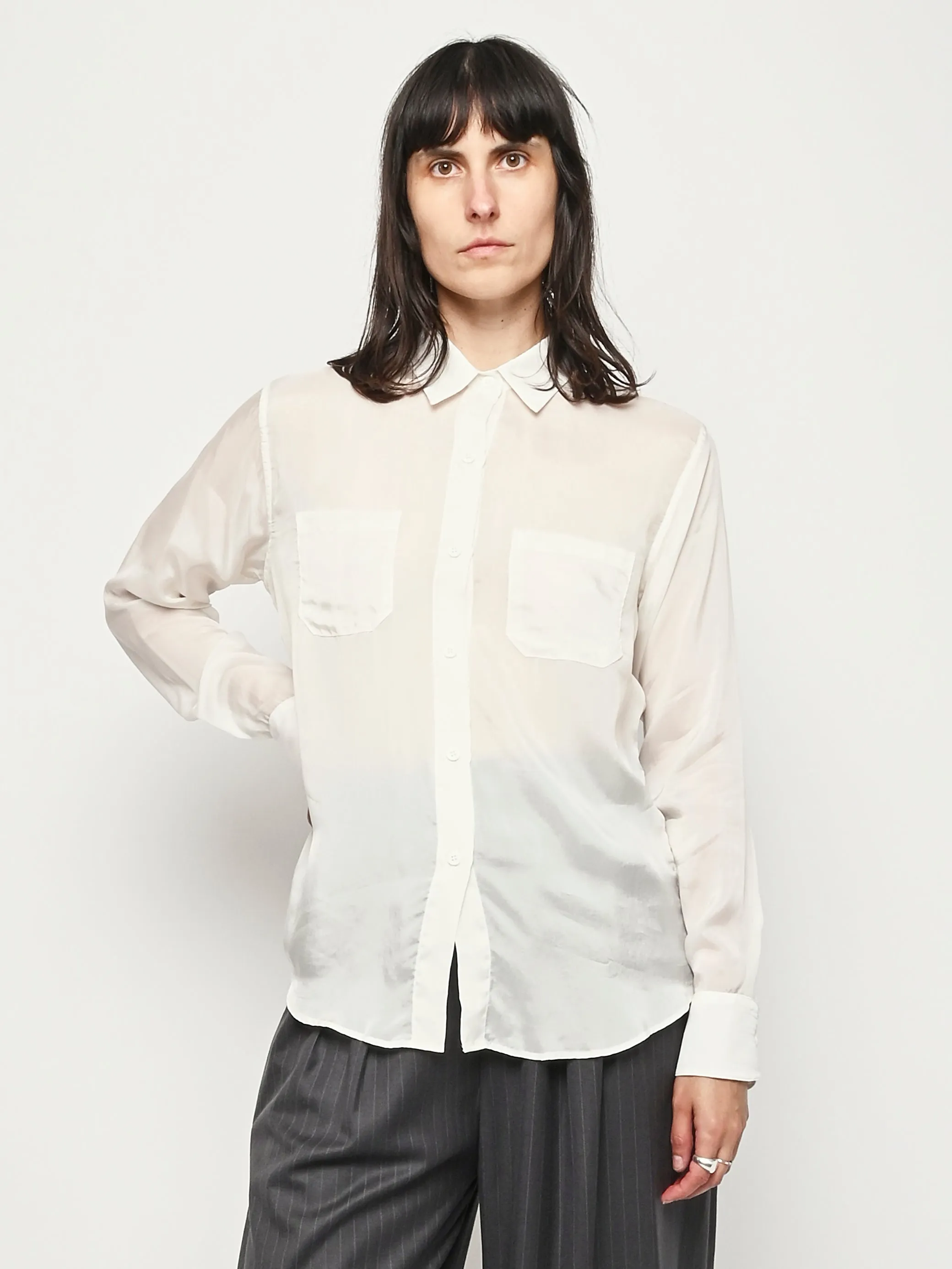 Ivory Georgio Button Down sold by Frances May Houseline product image thumbnail 2