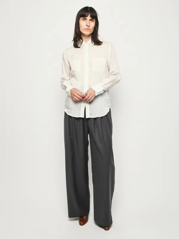 Ivory Georgio Button Down sold by Frances May Houseline