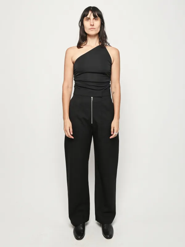 Black Pravin Zip Front Wide Leg Pants sold by Frances May Houseline