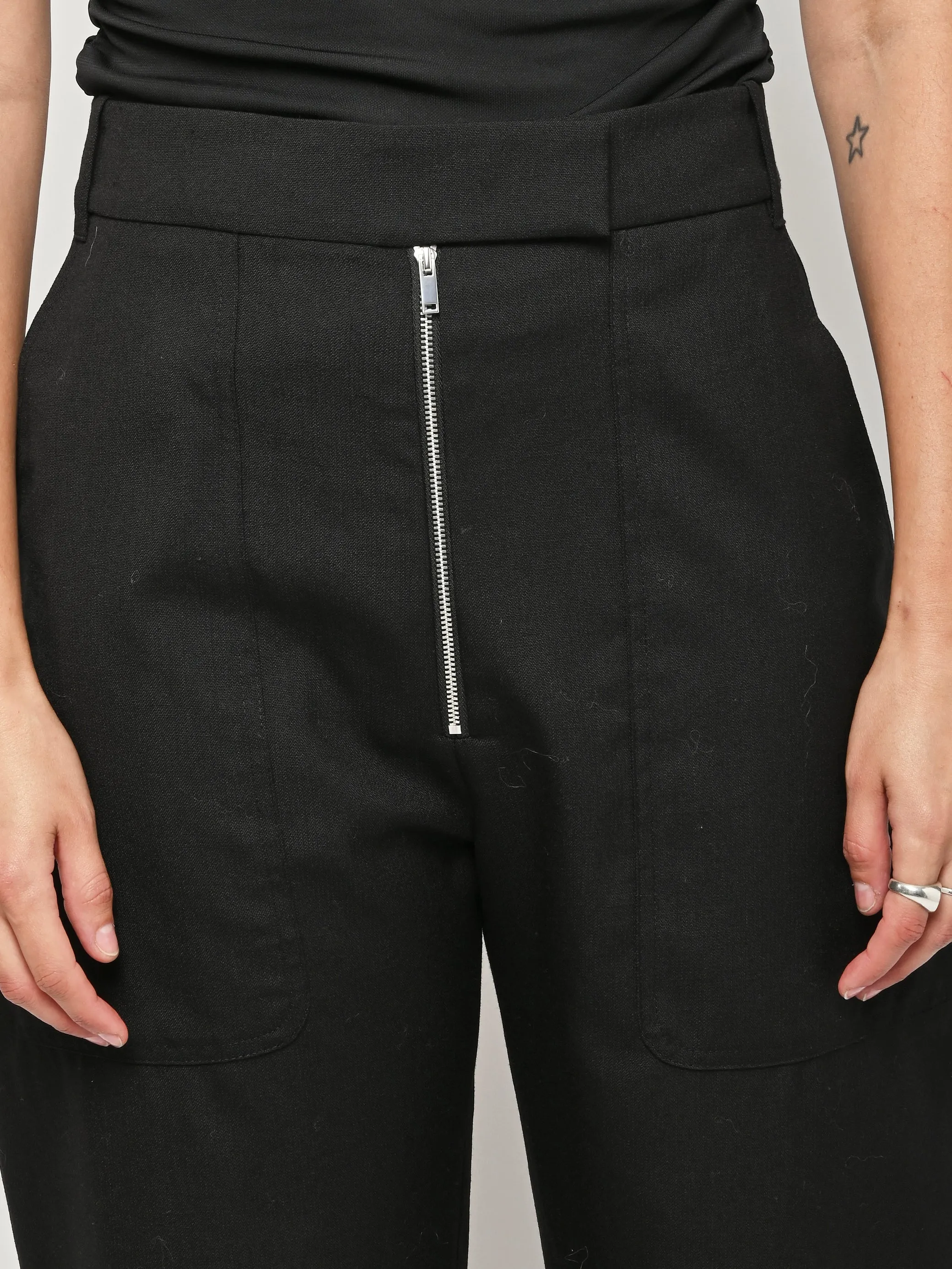 Black Pravin Zip Front Wide Leg Pants sold by Frances May Houseline product image thumbnail 3