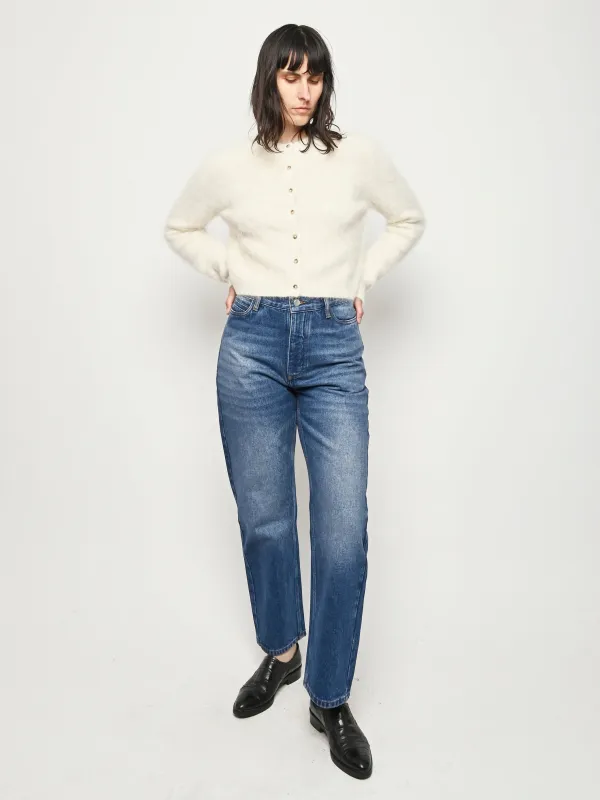 Worn Wash Indigo Ruthe Boyfriend Denim Pants sold by Frances May Houseline