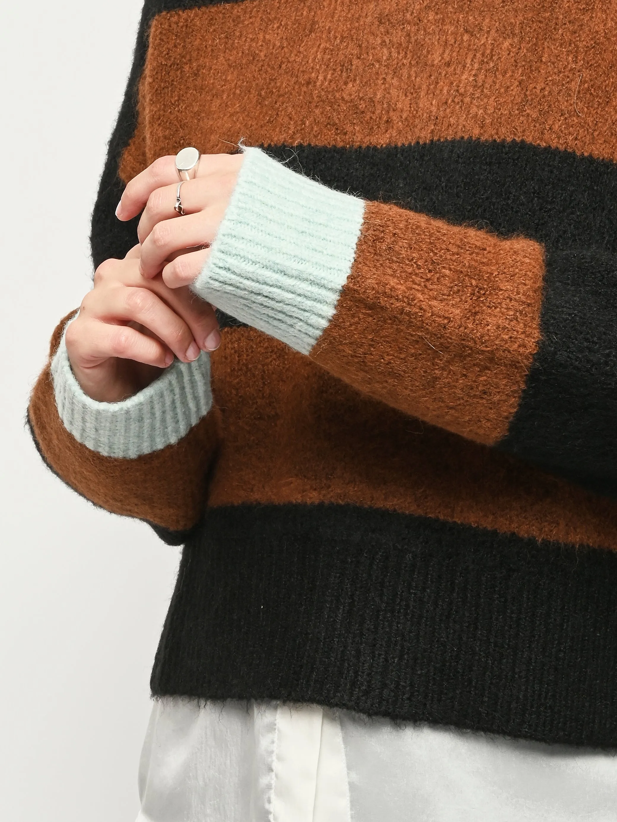 Stripe Henry Crewneck sold by Frances May Houseline product image thumbnail 3