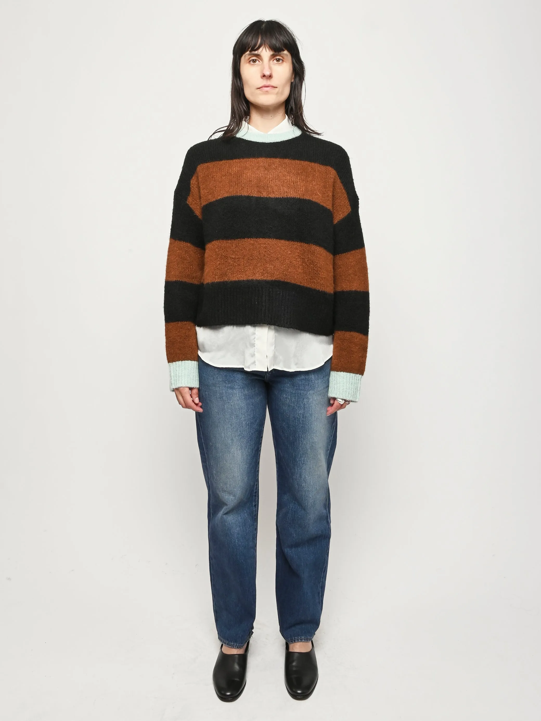 Stripe Henry Crewneck sold by Frances May Houseline