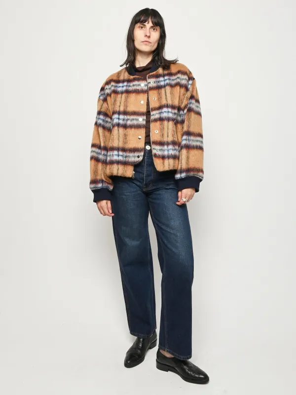 Camel Plaid Dover Jacket sold by Frances May Houseline