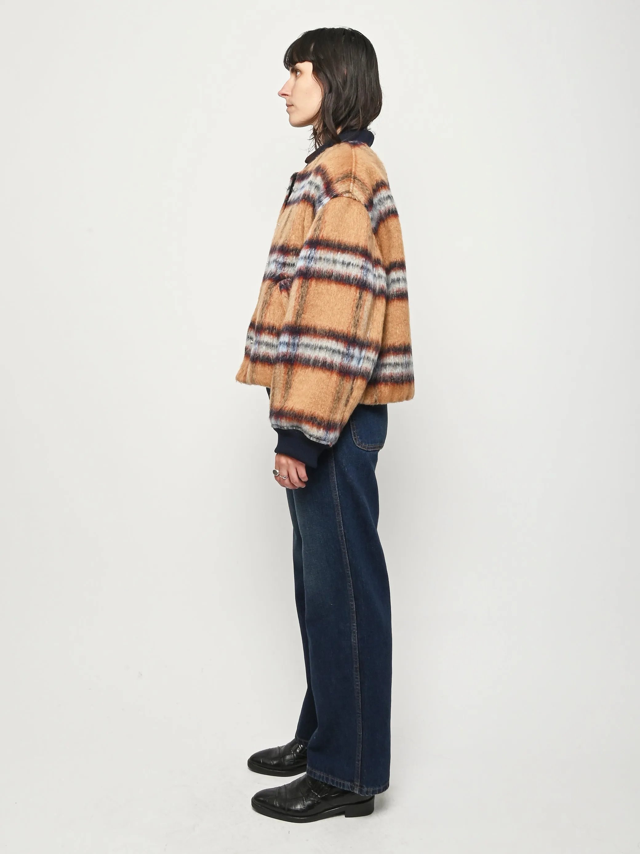 Camel Plaid Dover Jacket sold by Frances May Houseline product image thumbnail 5