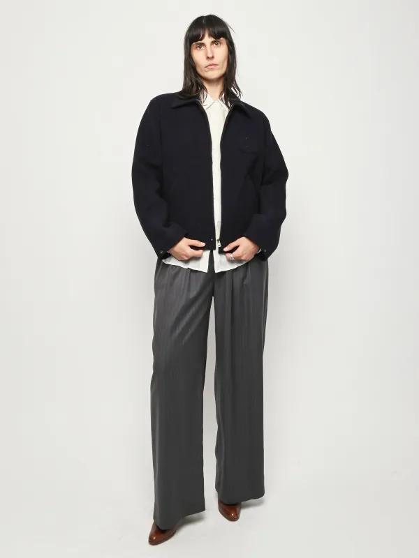 Navy Wool Car Coat sold by Frances May Houseline