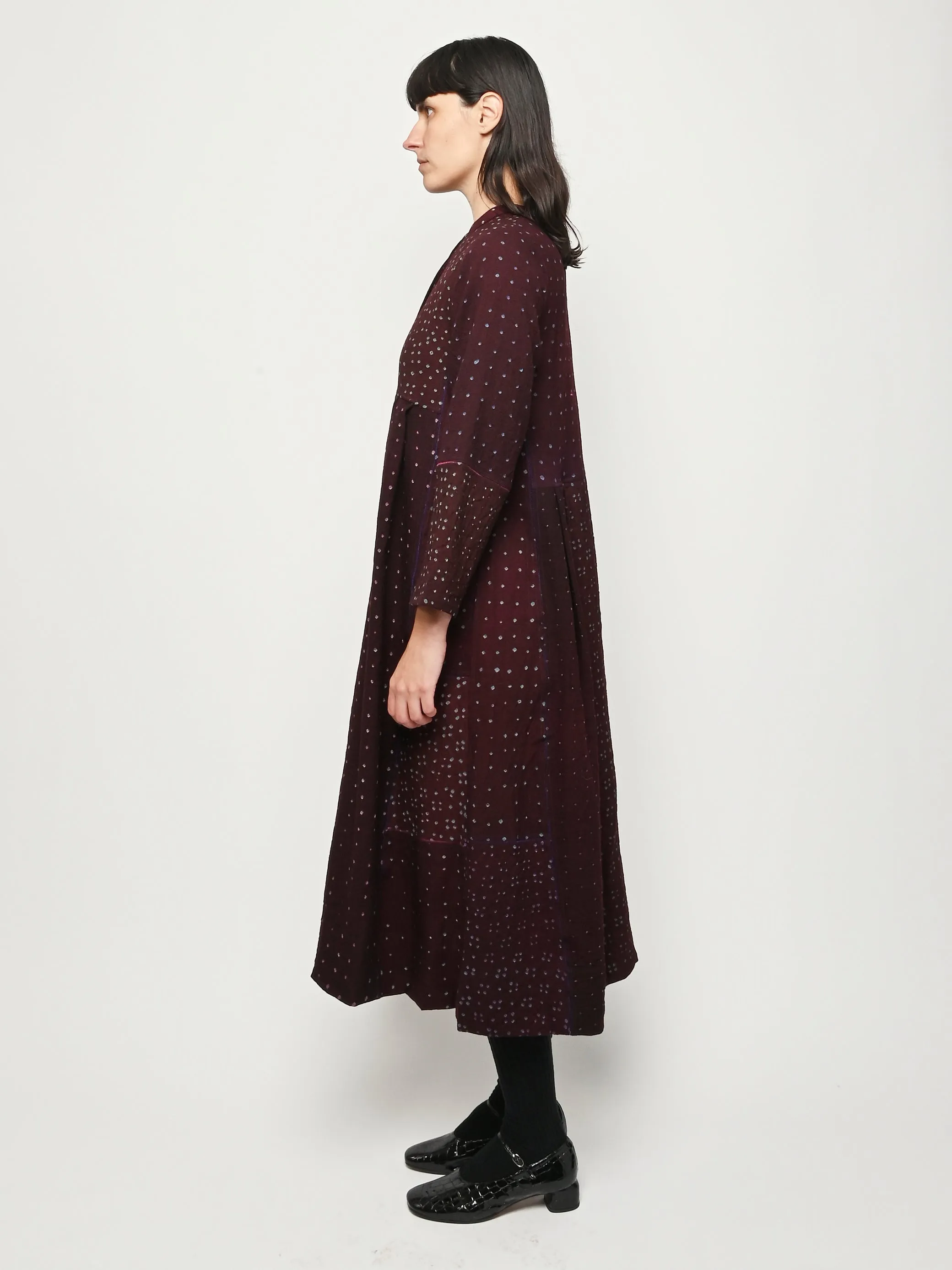 Burgundy Wool Dress sold by Frances May Houseline product image thumbnail 5