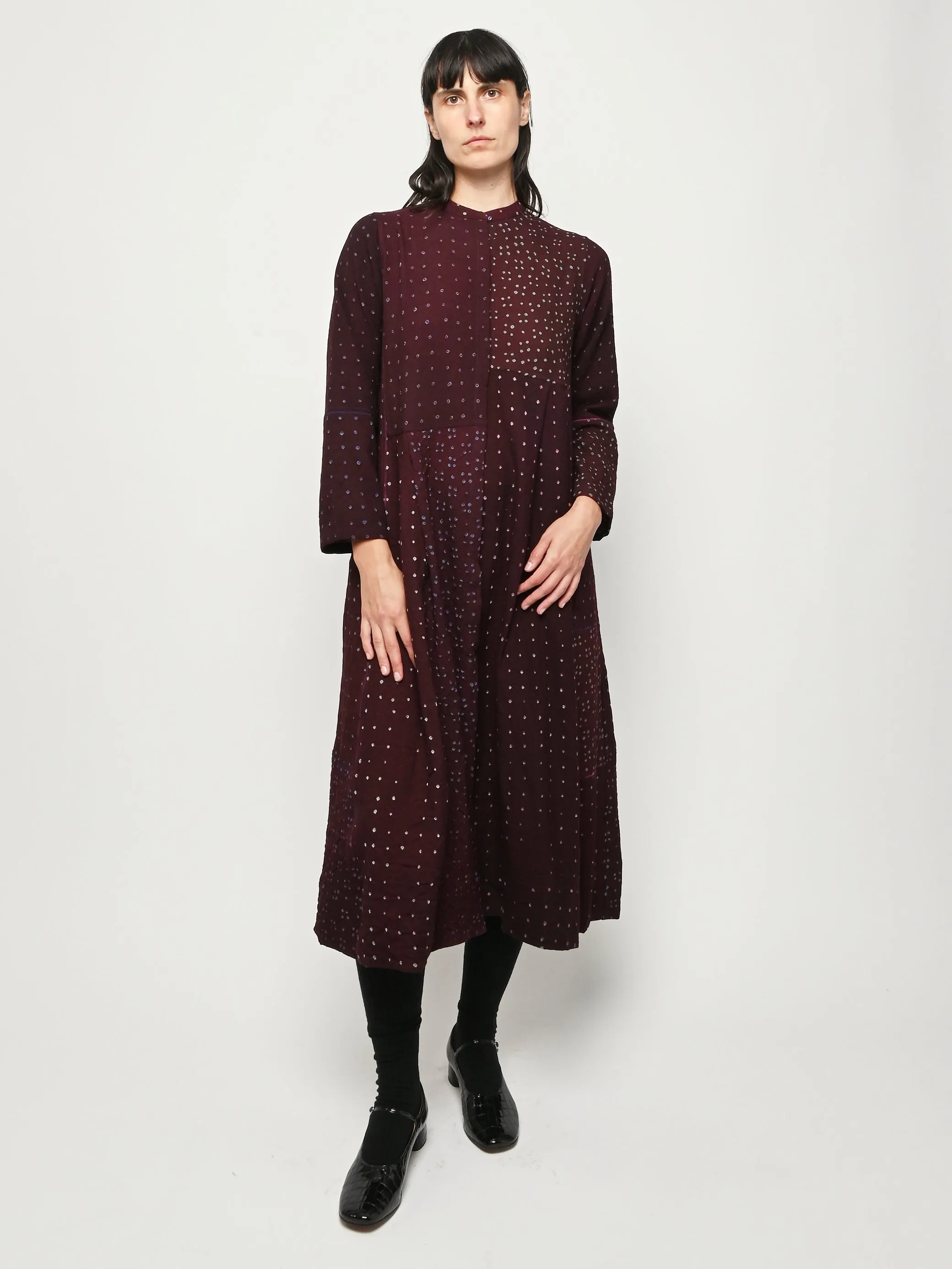 Burgundy Wool Dress sold by Frances May Houseline