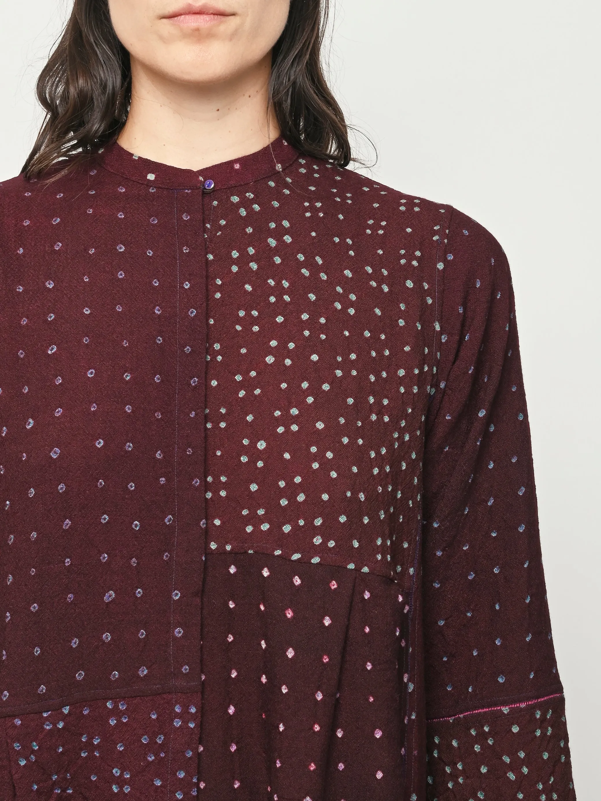 Burgundy Wool Dress sold by Frances May Houseline product image thumbnail 4