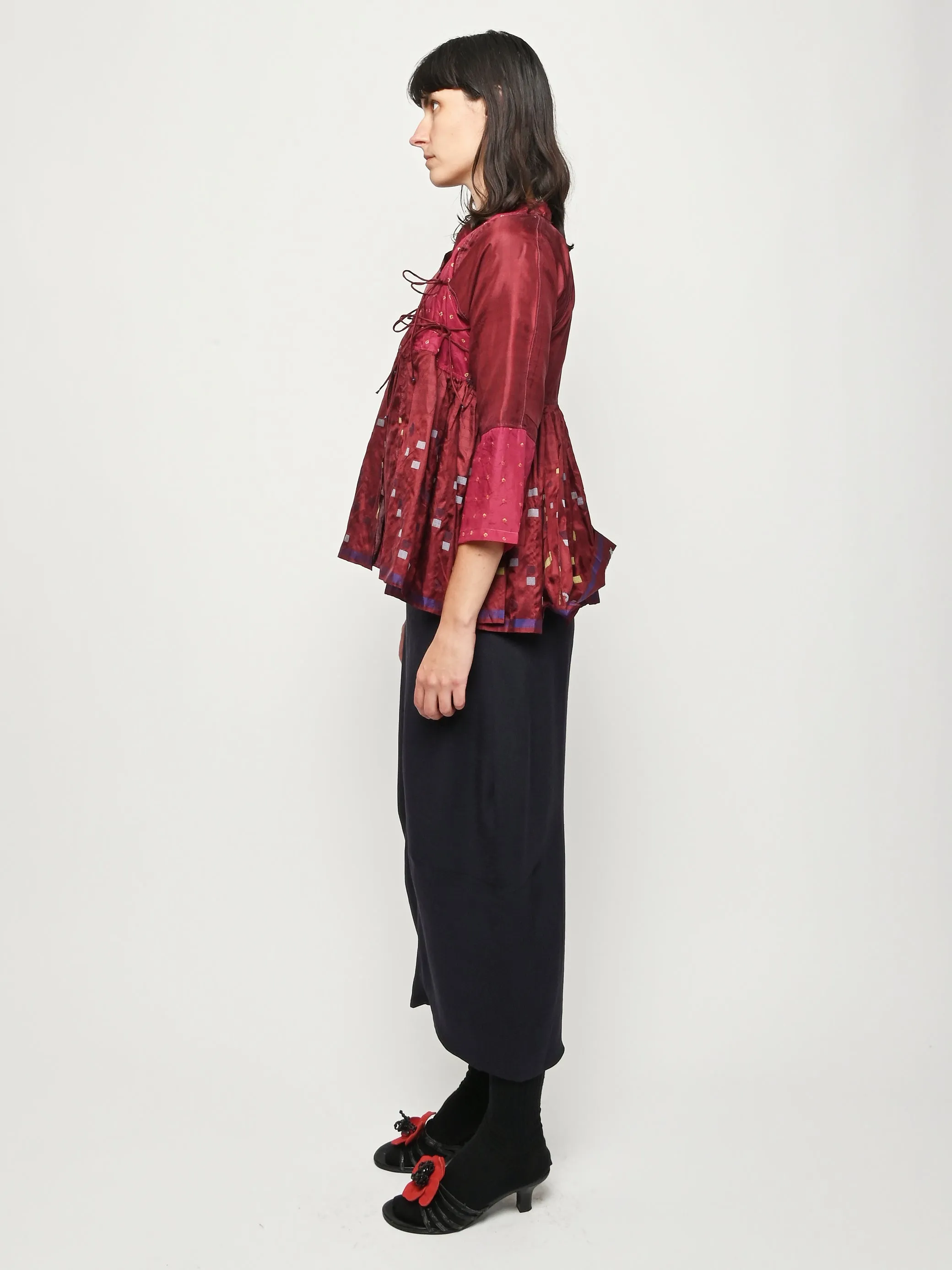Red Silk Top sold by Frances May Houseline product image thumbnail 5