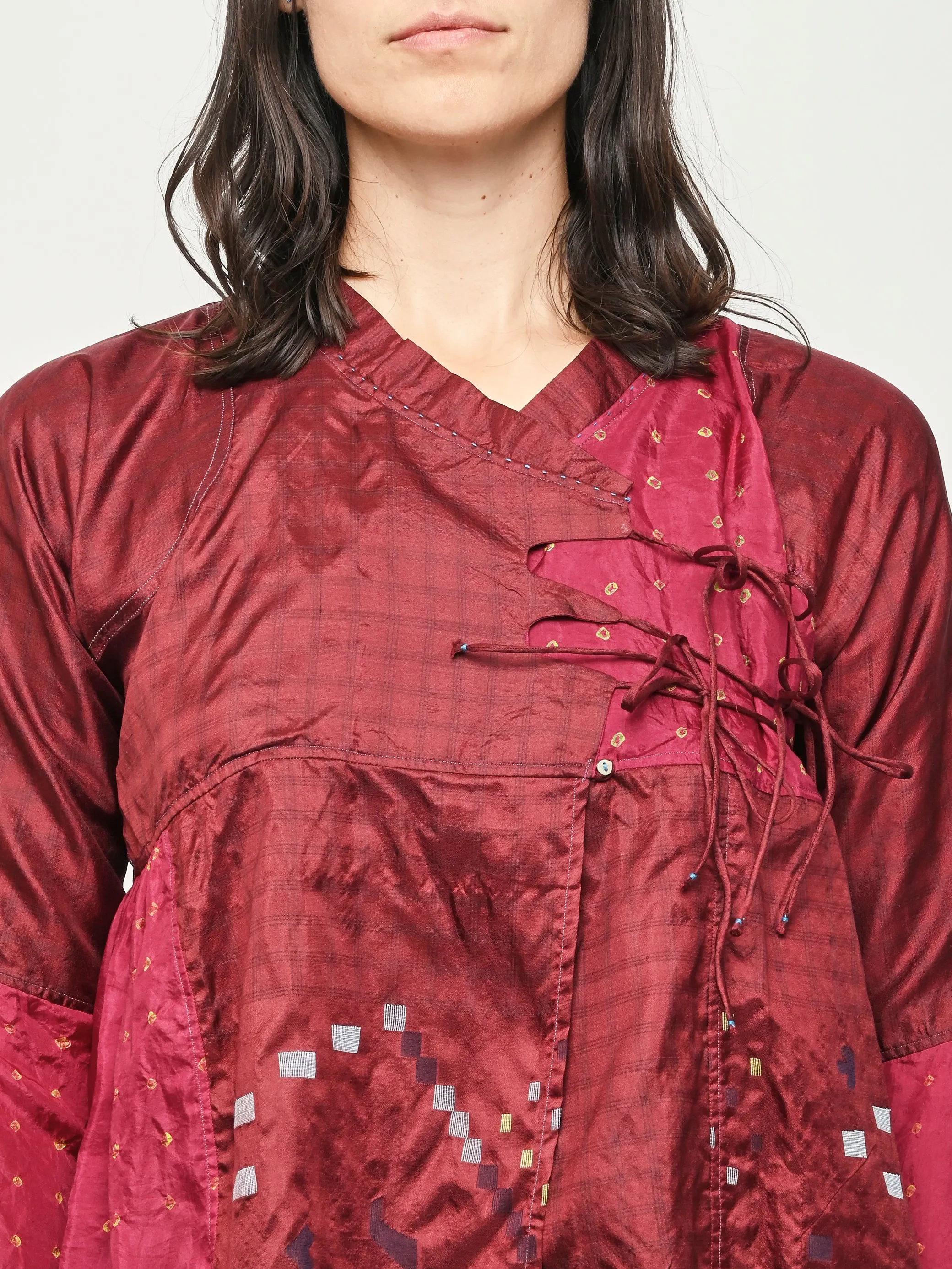 Red Silk Top sold by Frances May Houseline product image thumbnail 3