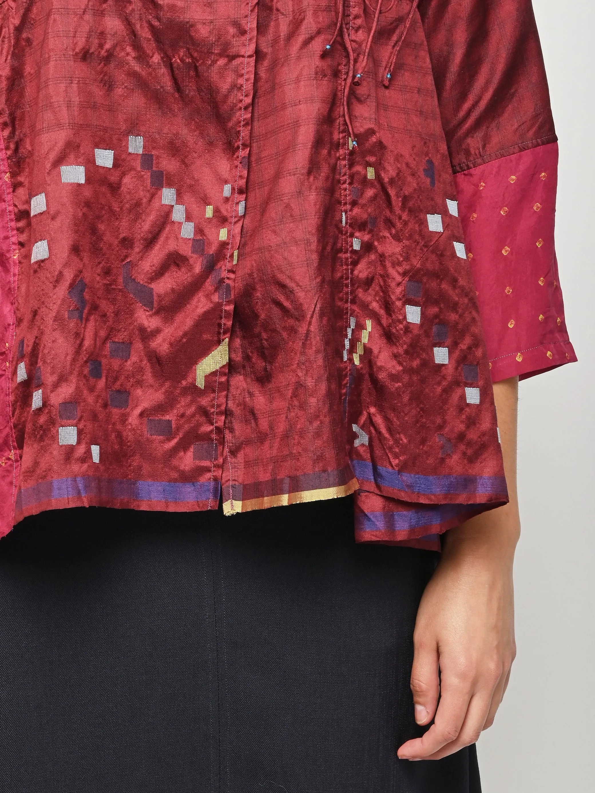 Red Silk Top sold by Frances May Houseline product image thumbnail 4