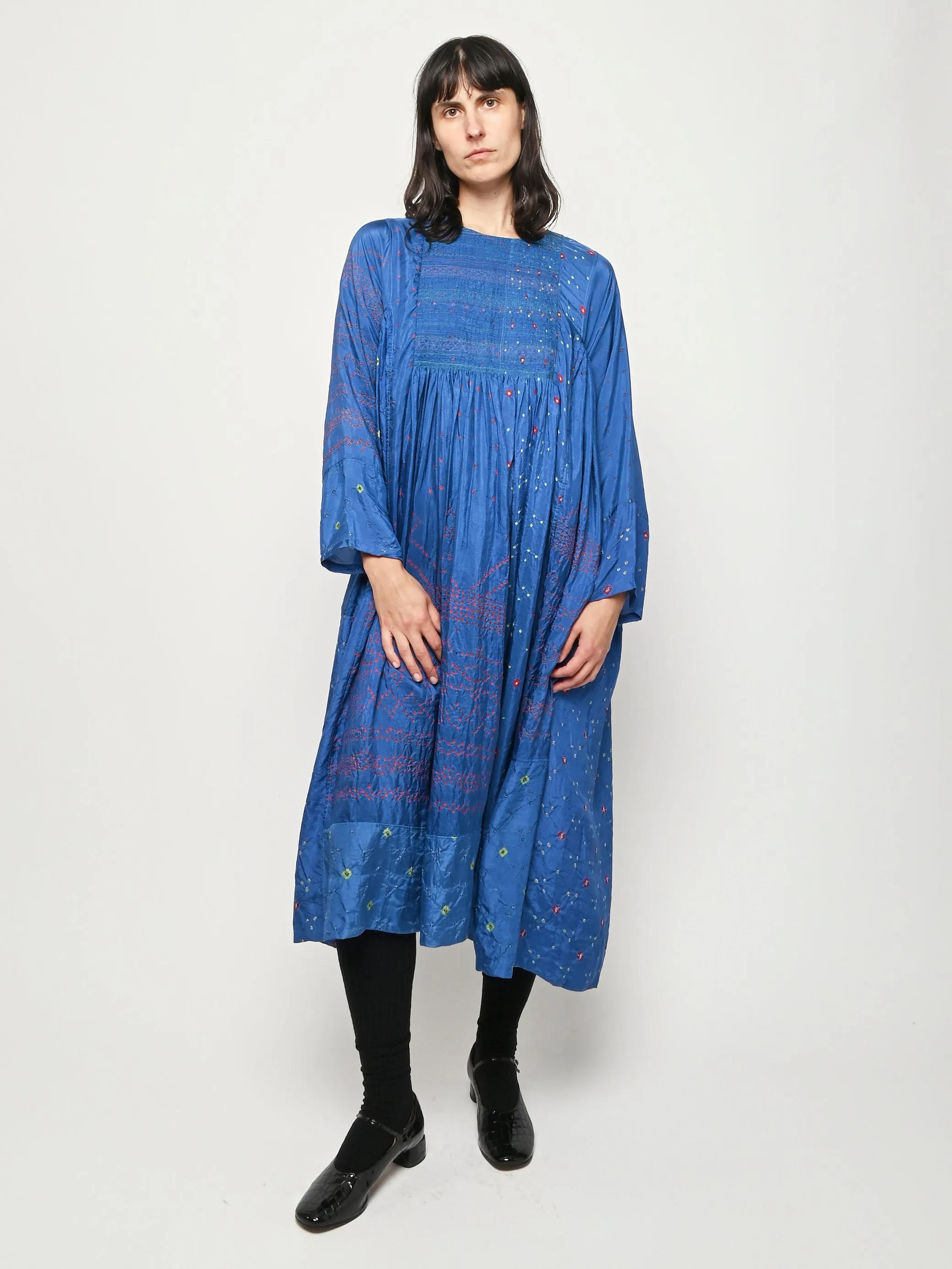 Blue Silk Dress sold by Frances May Houseline product image thumbnail 2