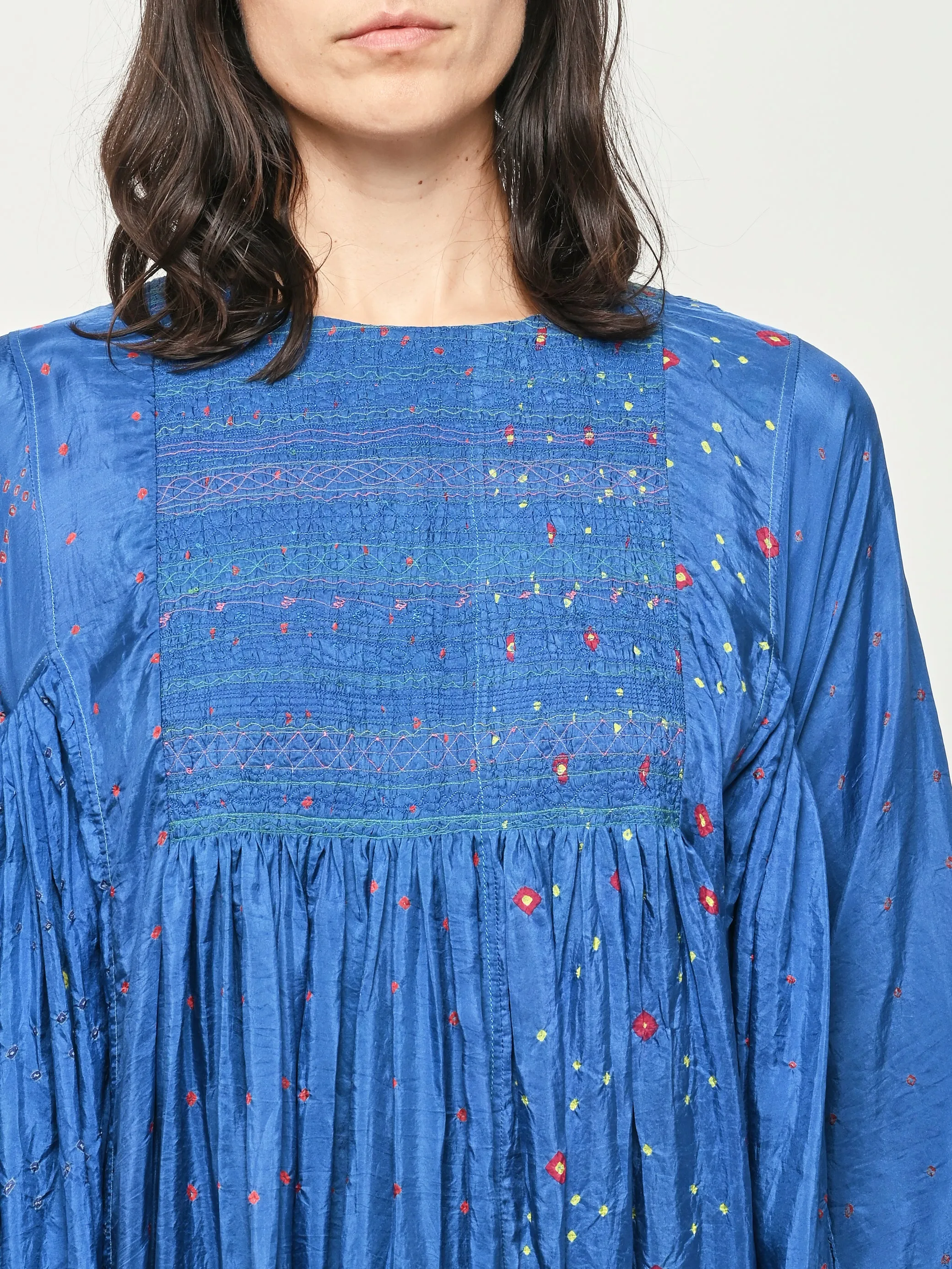 Blue Silk Dress sold by Frances May Houseline product image thumbnail 3