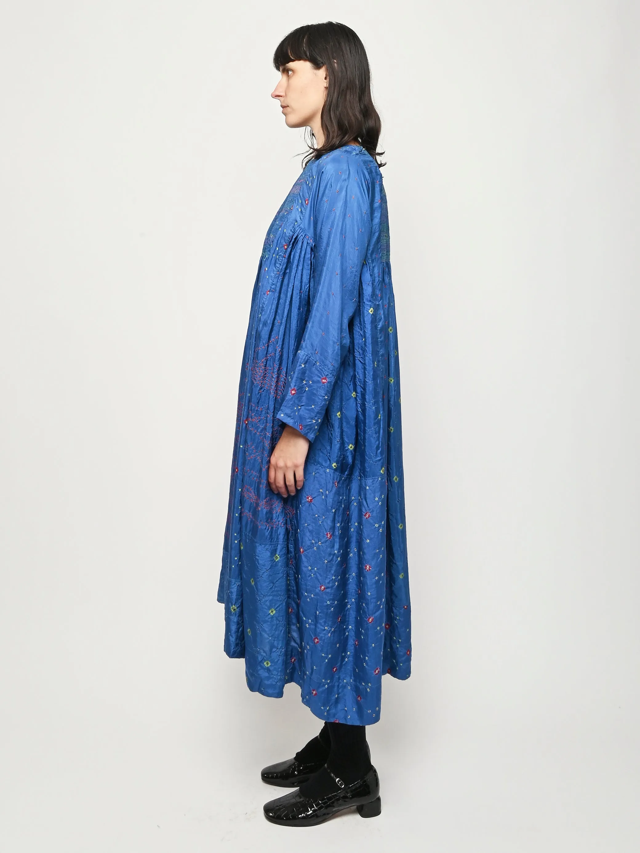 Blue Silk Dress sold by Frances May Houseline product image thumbnail 5