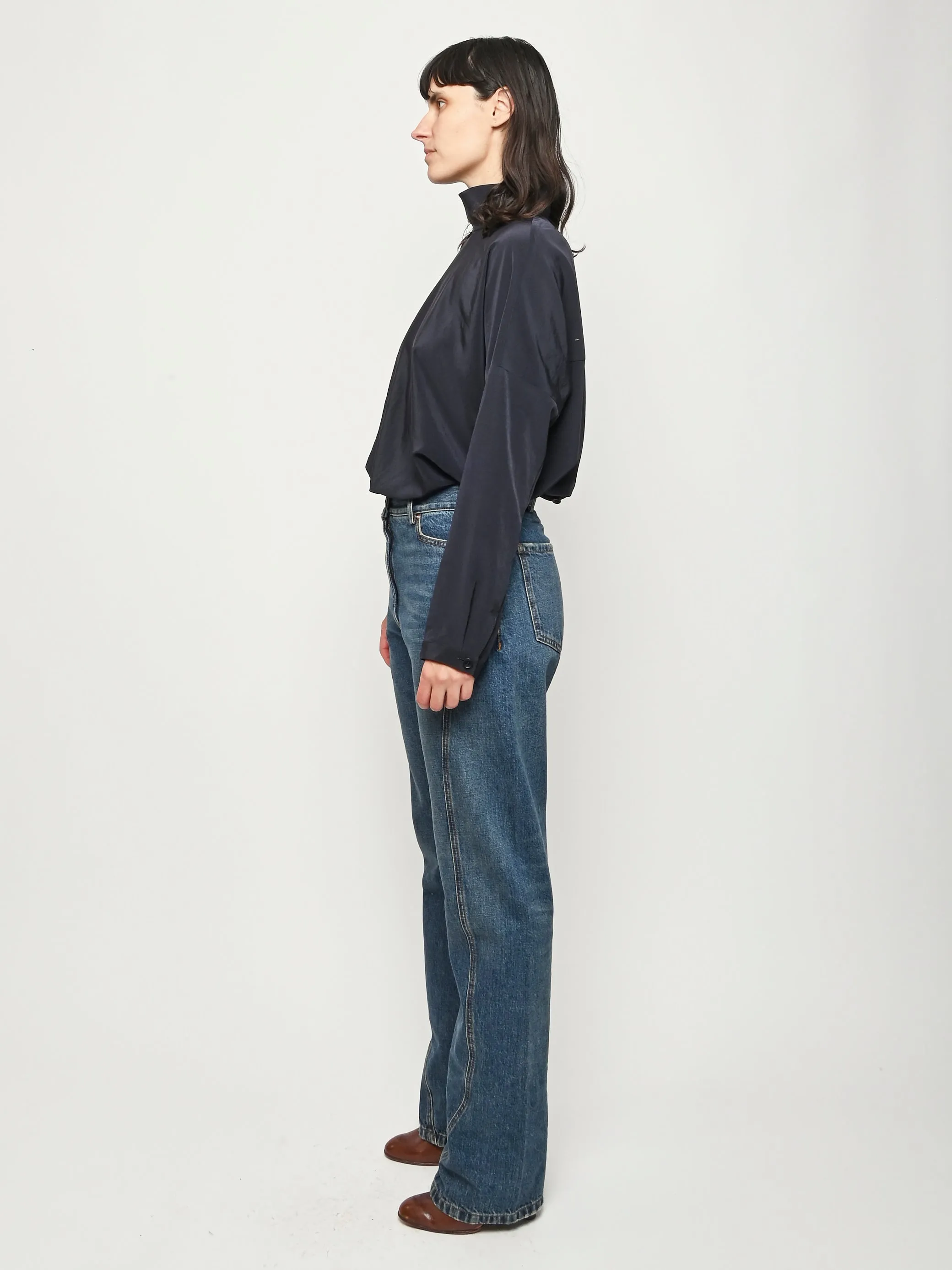 Aged Indigo Swerve Pant sold by Frances May Houseline product image thumbnail 5