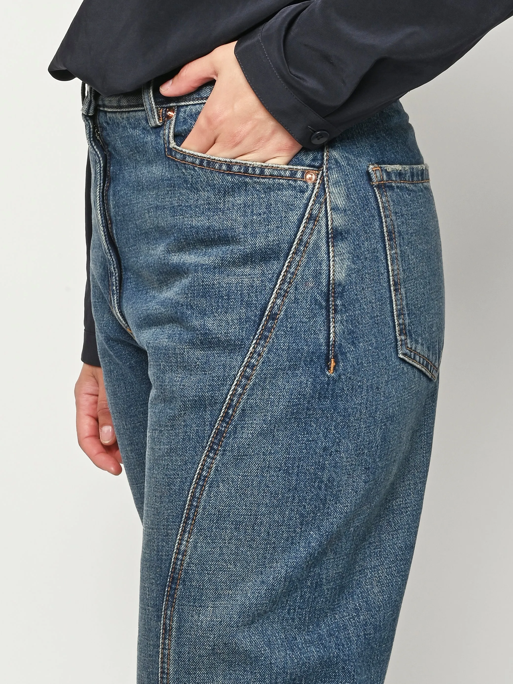 Aged Indigo Swerve Pant sold by Frances May Houseline product image thumbnail 3