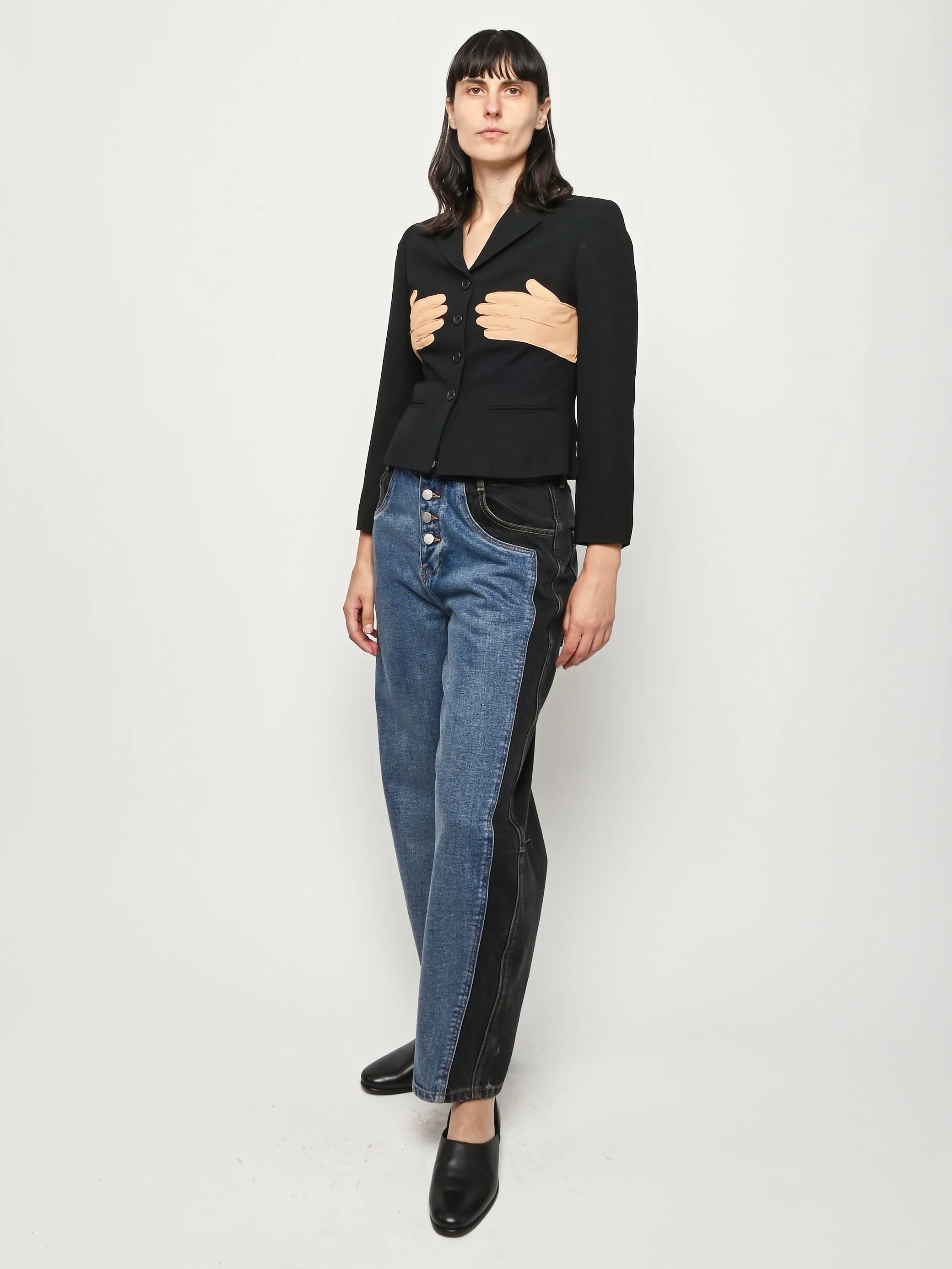 Black/Blue Mason Jean sold by Frances May Houseline