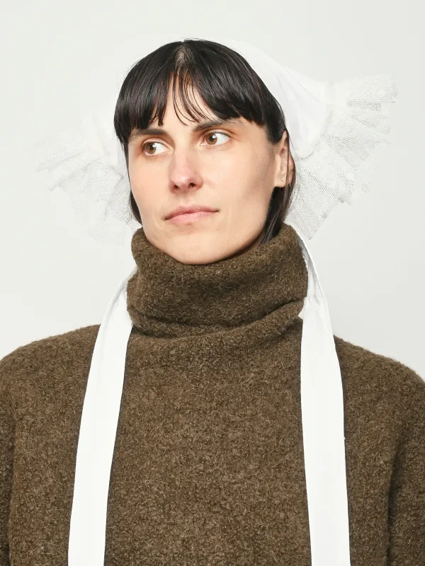 White/Lace Bandana made by Frances May Houseline