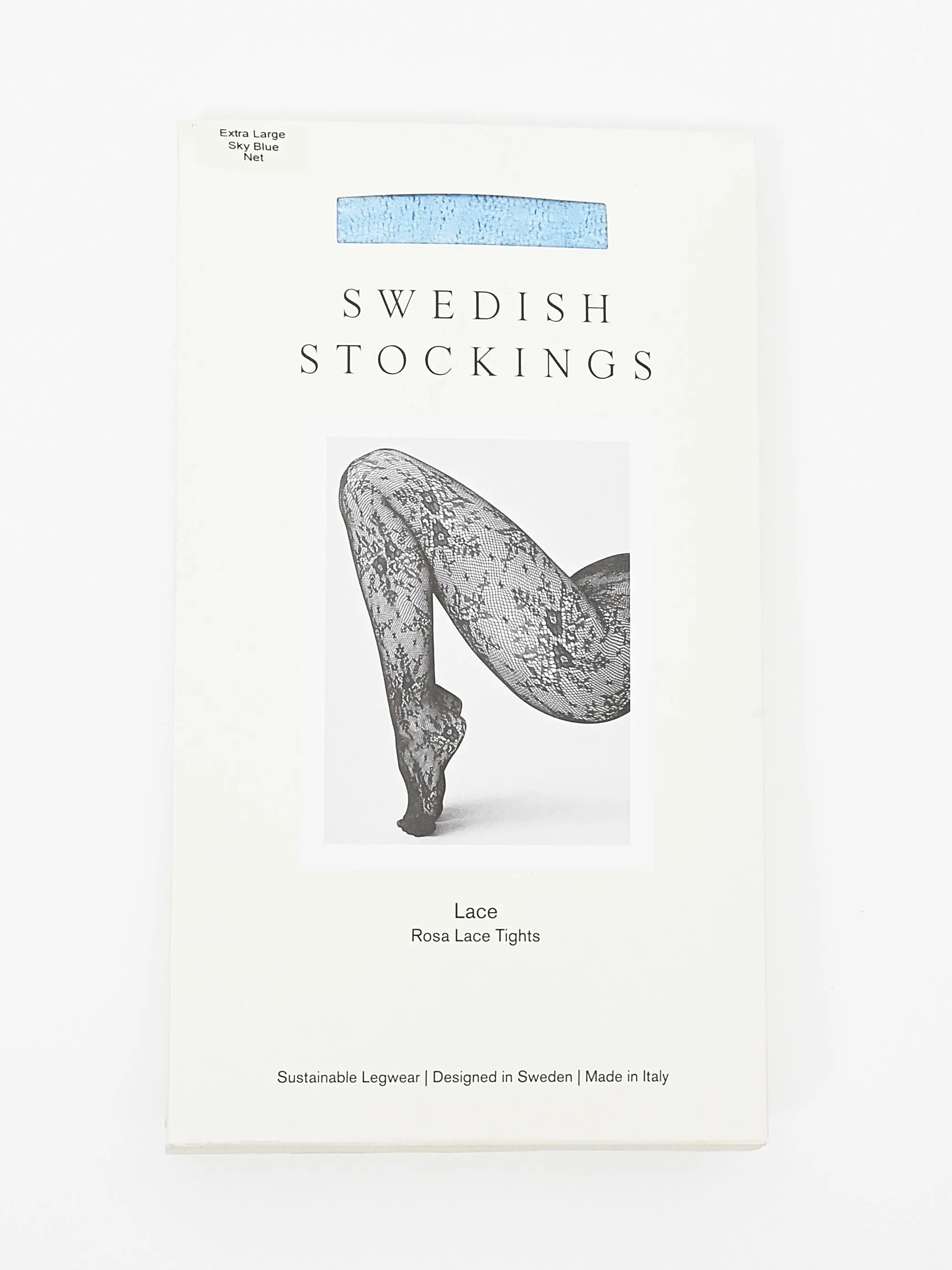 Sky Blue Lace Rosa Tights sold by Frances May Houseline product image thumbnail 4