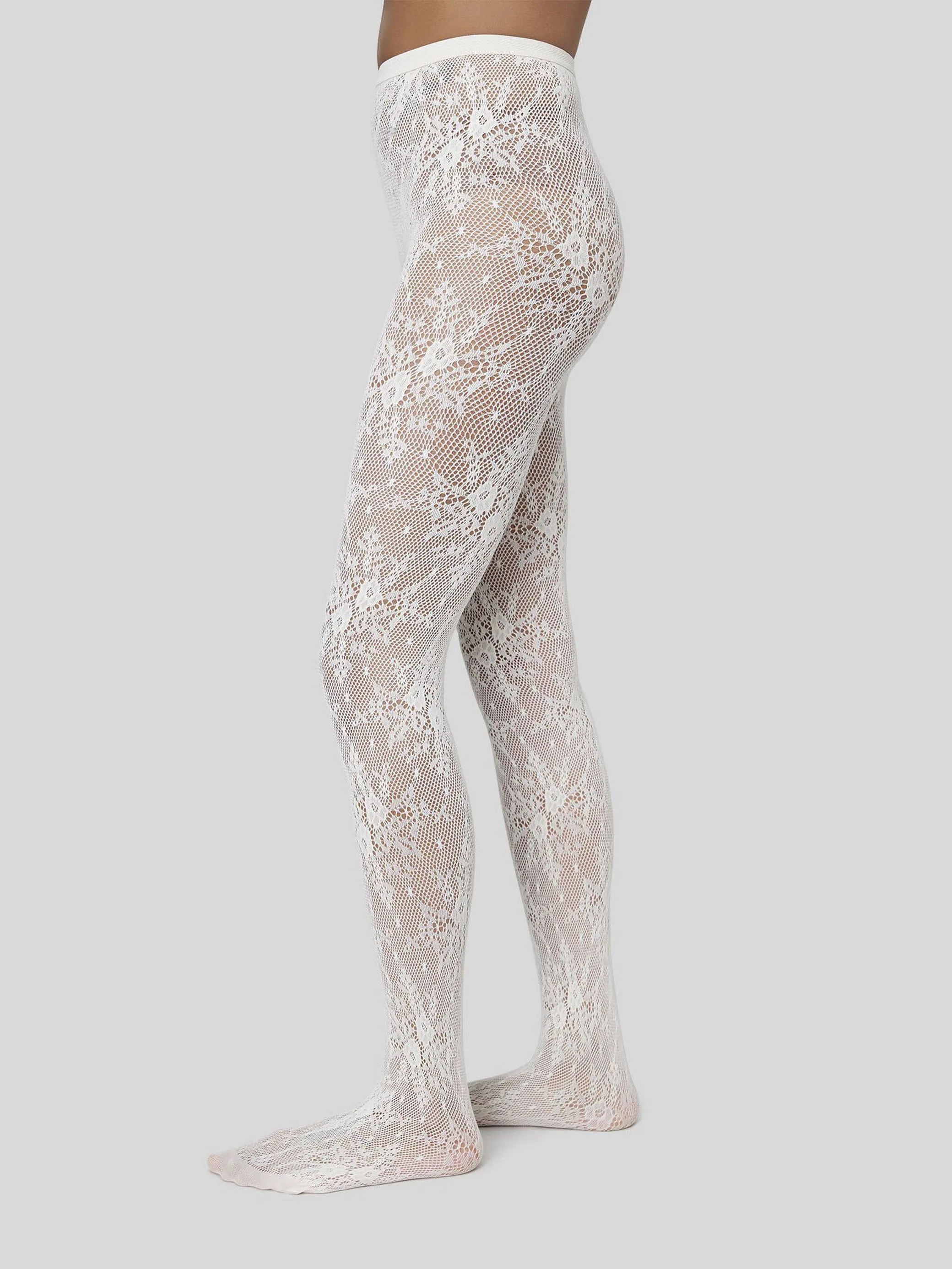 Ivory Lace Rosa Tights sold by Frances May Houseline product image thumbnail 2