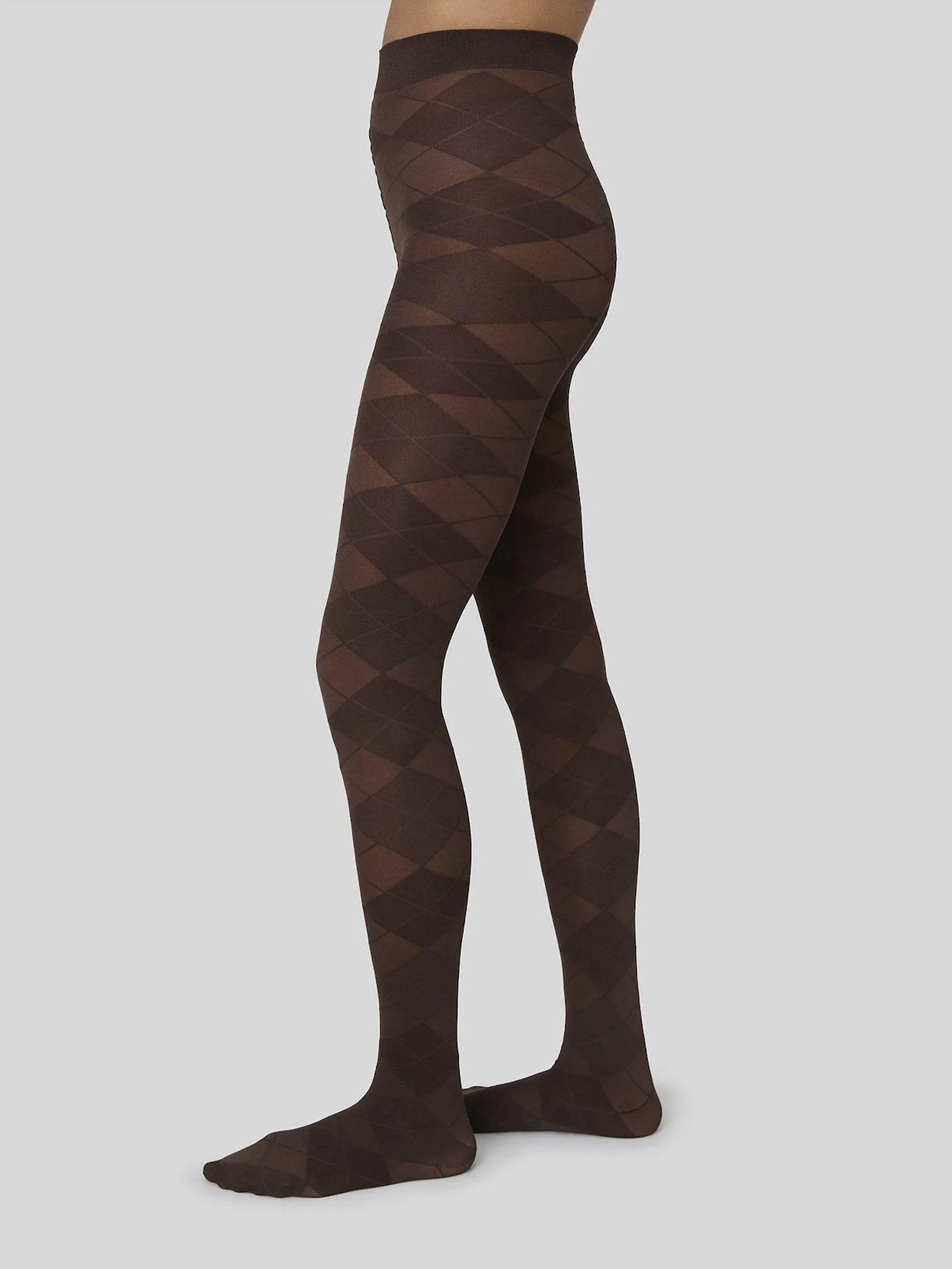 50 Den Dark Brown Rebecka Argyle Tights sold by Frances May Houseline product image thumbnail 2