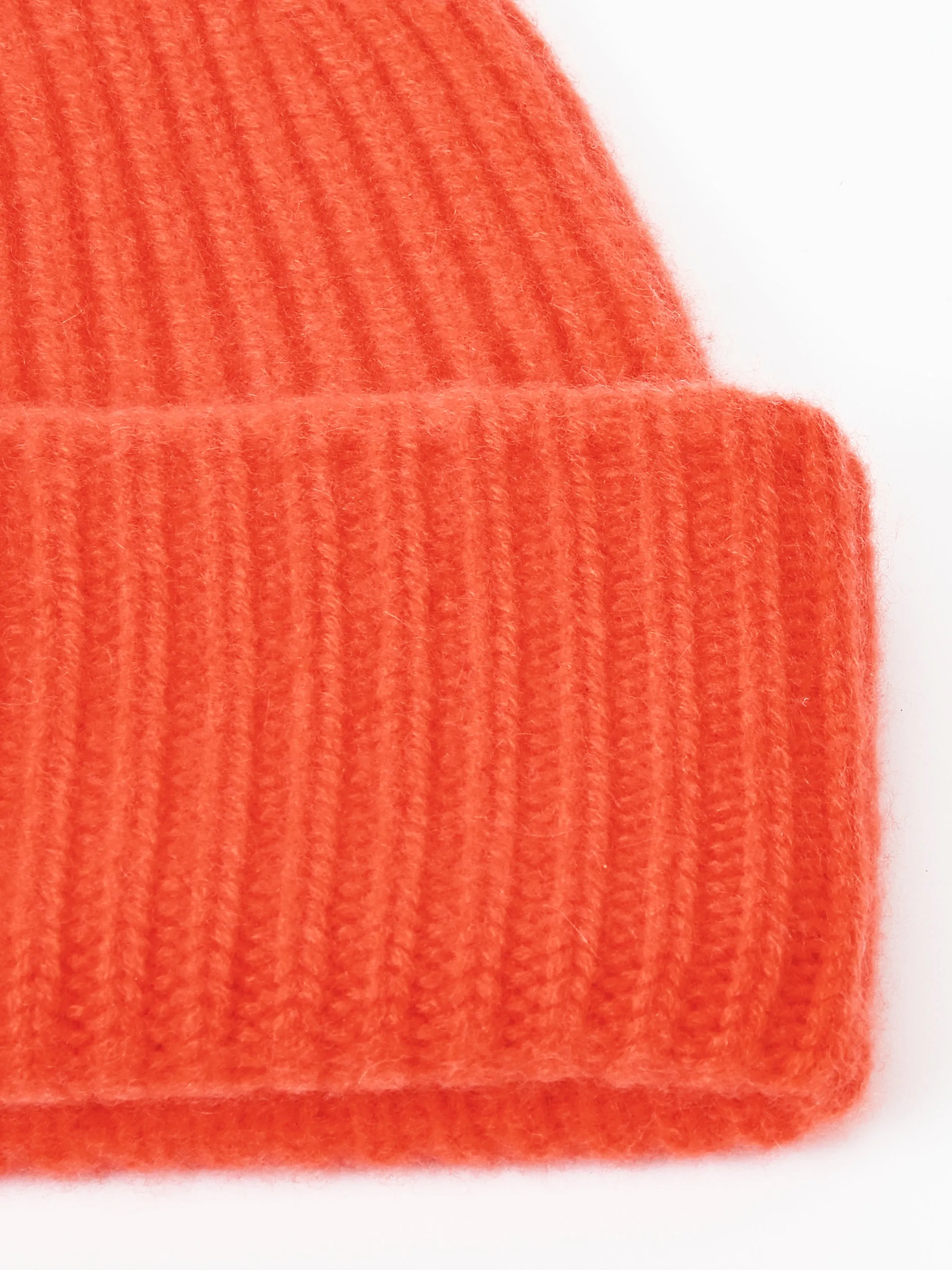 Tangerine Ribbed Beanie sold by Frances May Houseline