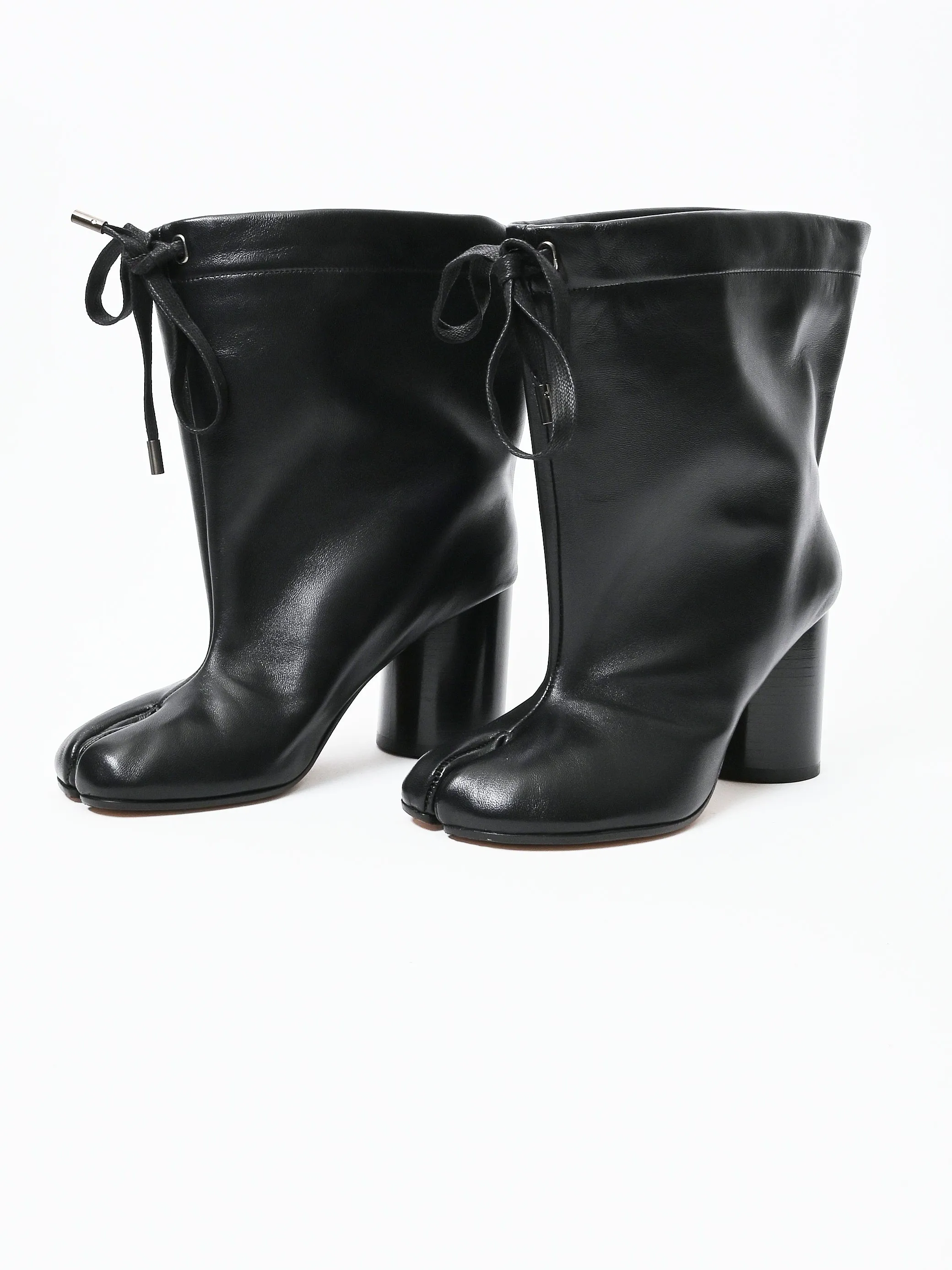 Black Tabi Drawstring Ankle Boots sold by Frances May Houseline product image thumbnail 2