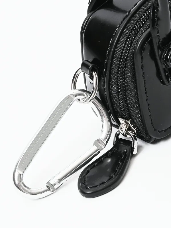 Black Mini Secure Bag Keychain made by Sandy Liang