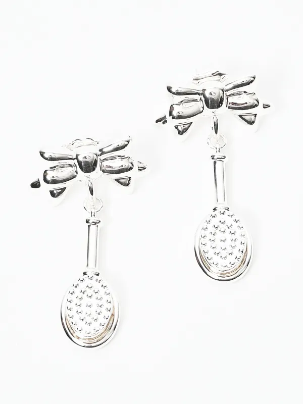 Silver Hairbrush Earrings sold by Frances May Houseline