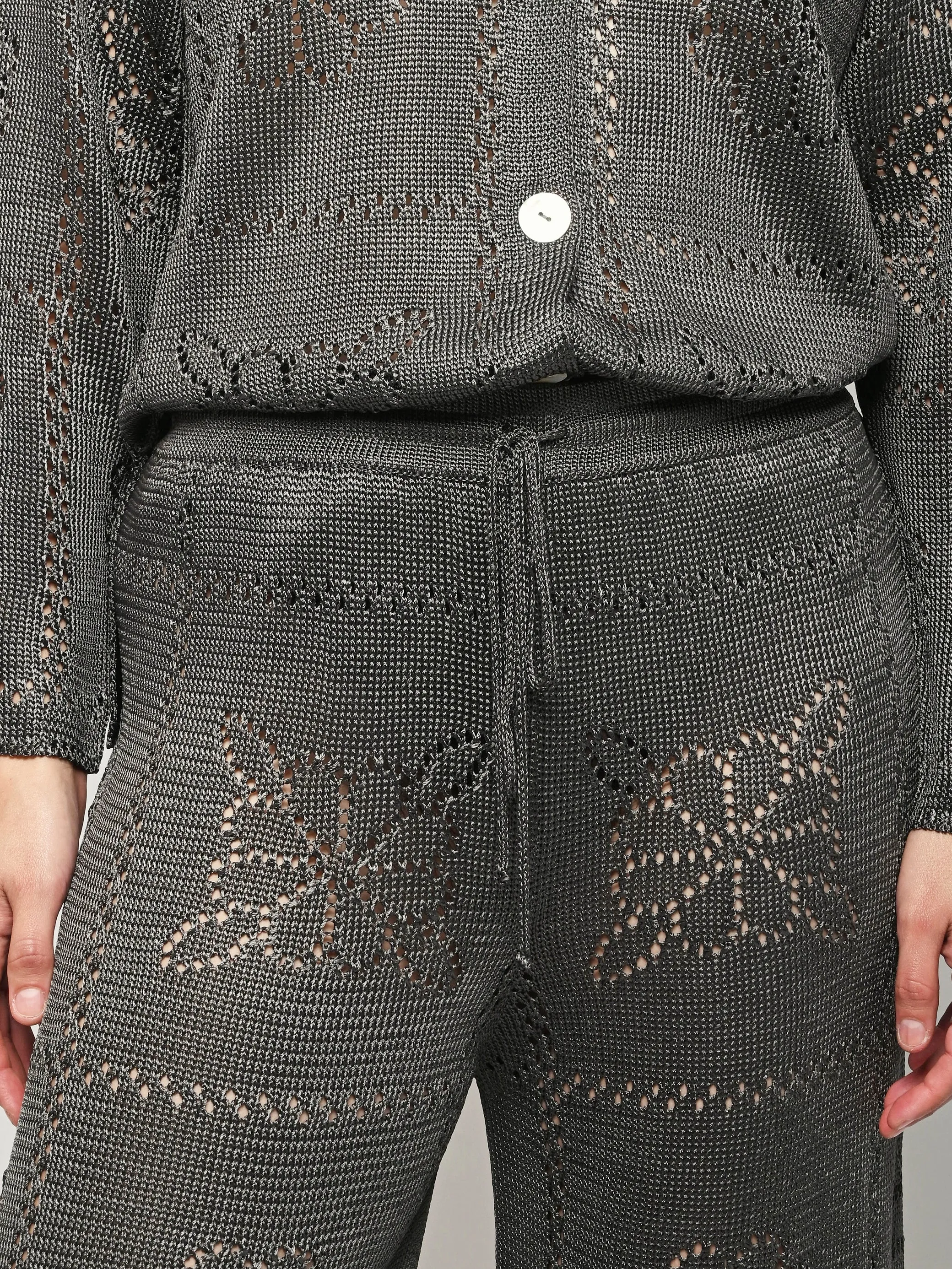 Charcoal Floral Tile Pant sold by Frances May Houseline product image thumbnail 3