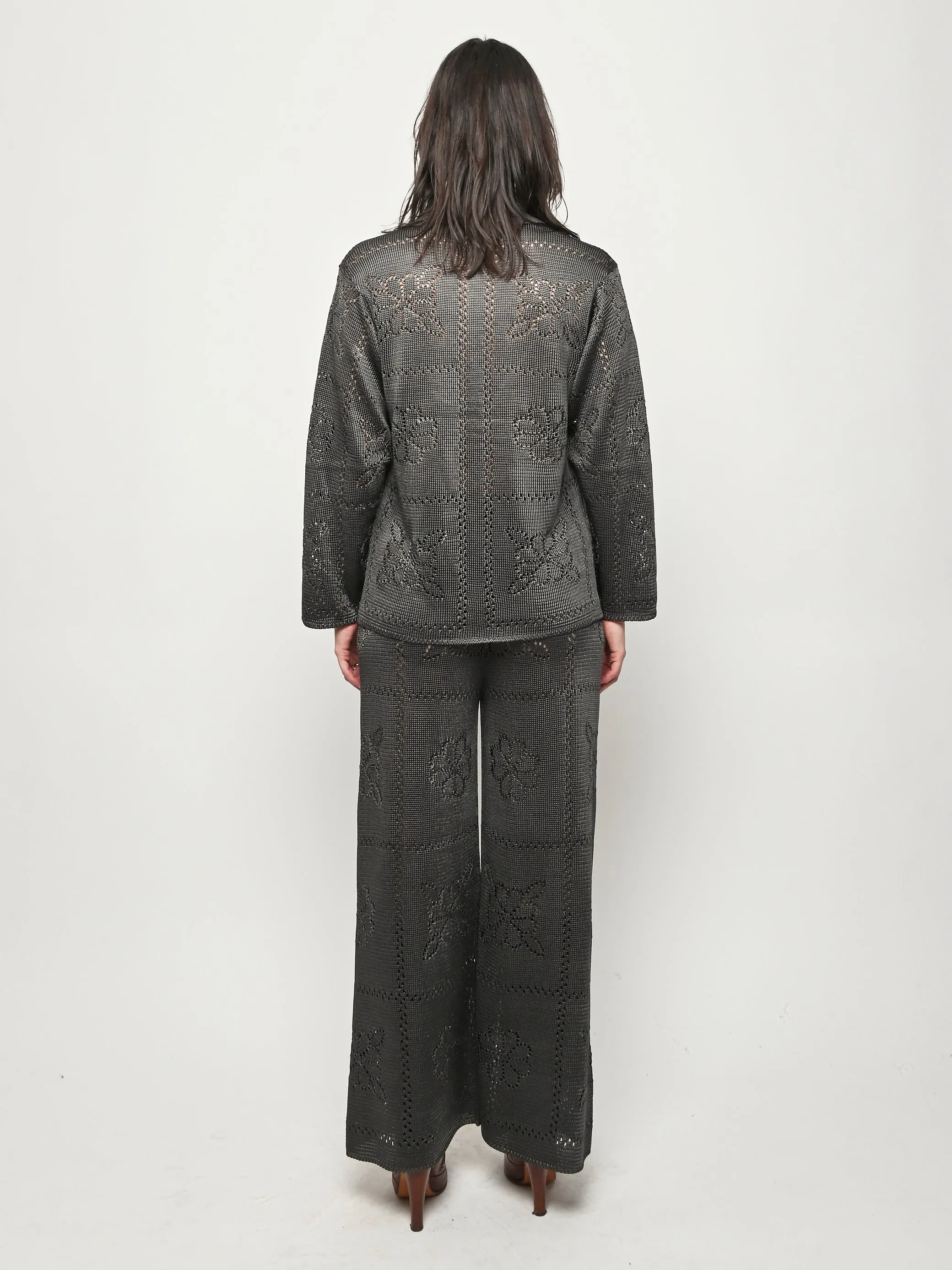 Charcoal Floral Tile Pant sold by Frances May Houseline product image thumbnail 5